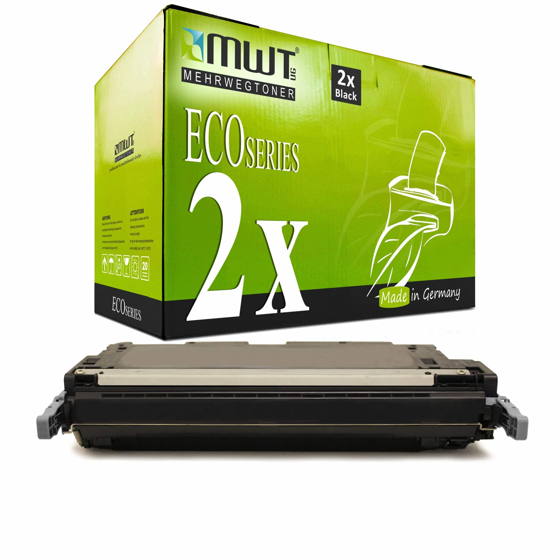 2x MWT kompatybilny toner do HP kolor LaserJet 4700 jak Q5950A 643A czarny