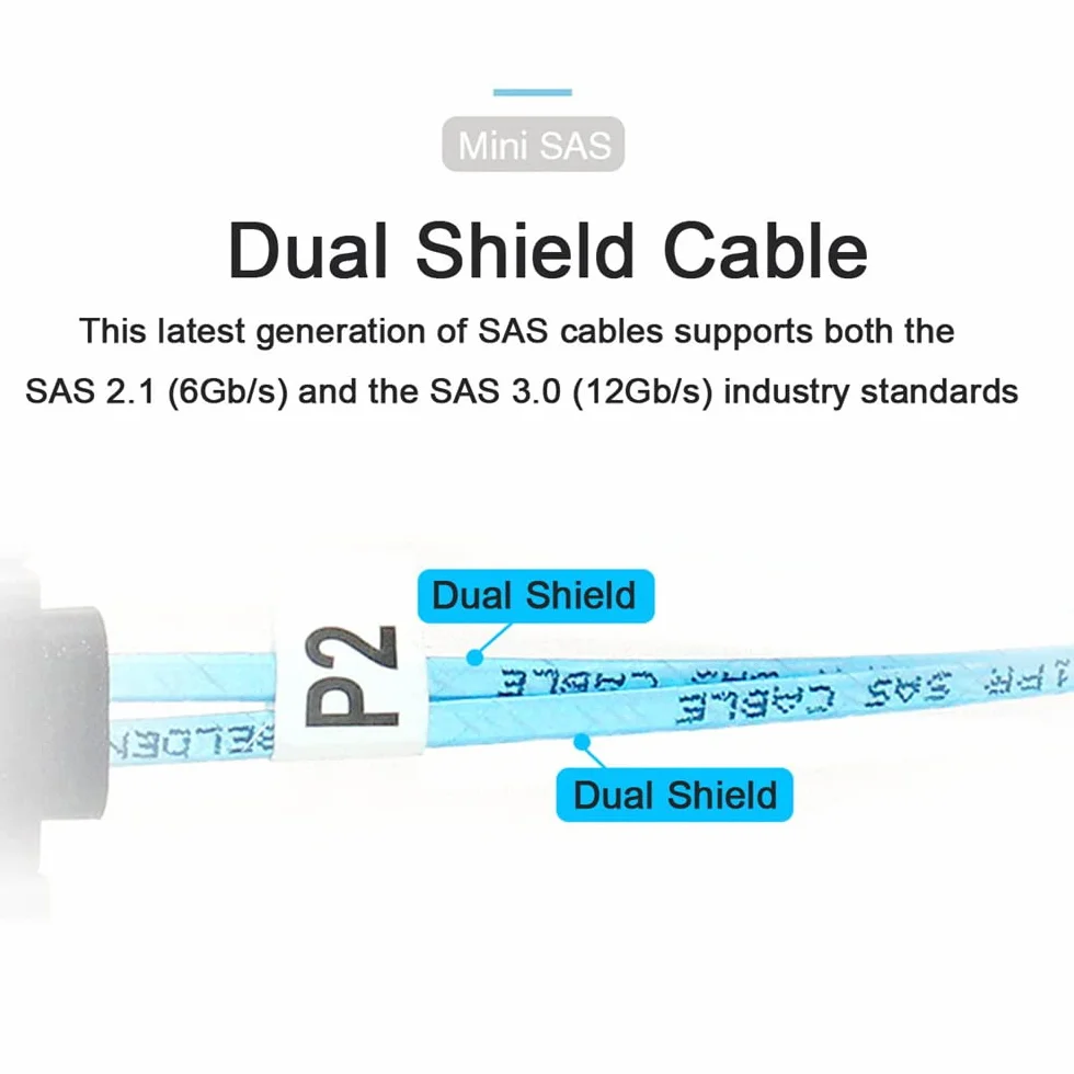 Wewnętrzny Mini SAS HD SFF-8643 do Mini SAS High Density HD SFF-8643 Przewód do serwera dyskowego RAID 50cm