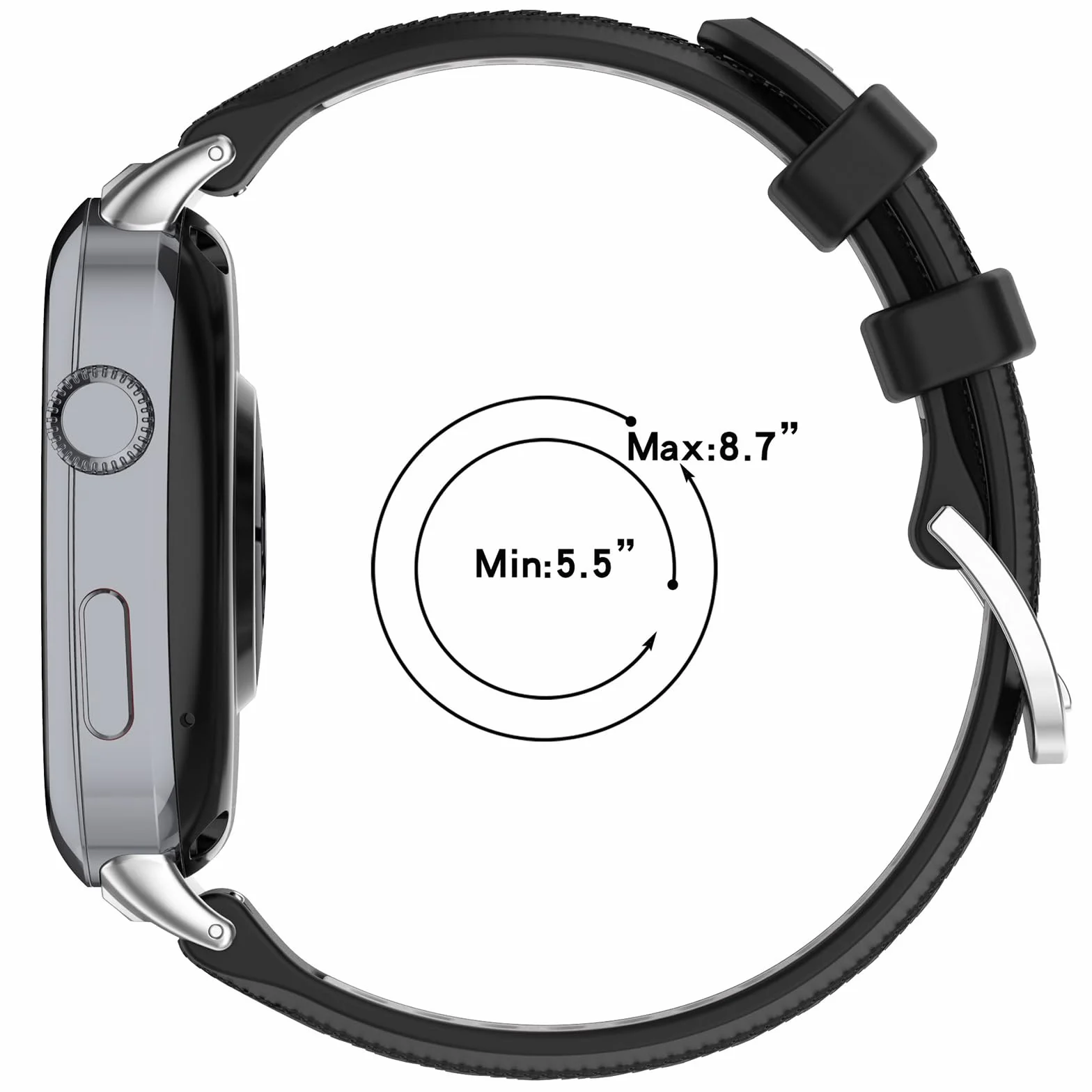 Zapasowy pasek kompatybilny z Huawei Watch D2, miękki, oddychający, silikonowy, sportowy, metalowa klamra do Huawei Watch D2, dla mężczyzn i kobiet