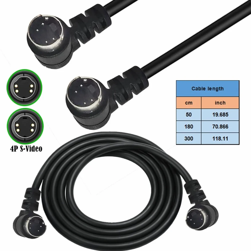 Kabel wideo Mini DIN 4-pinowy męski na męski pozłacany