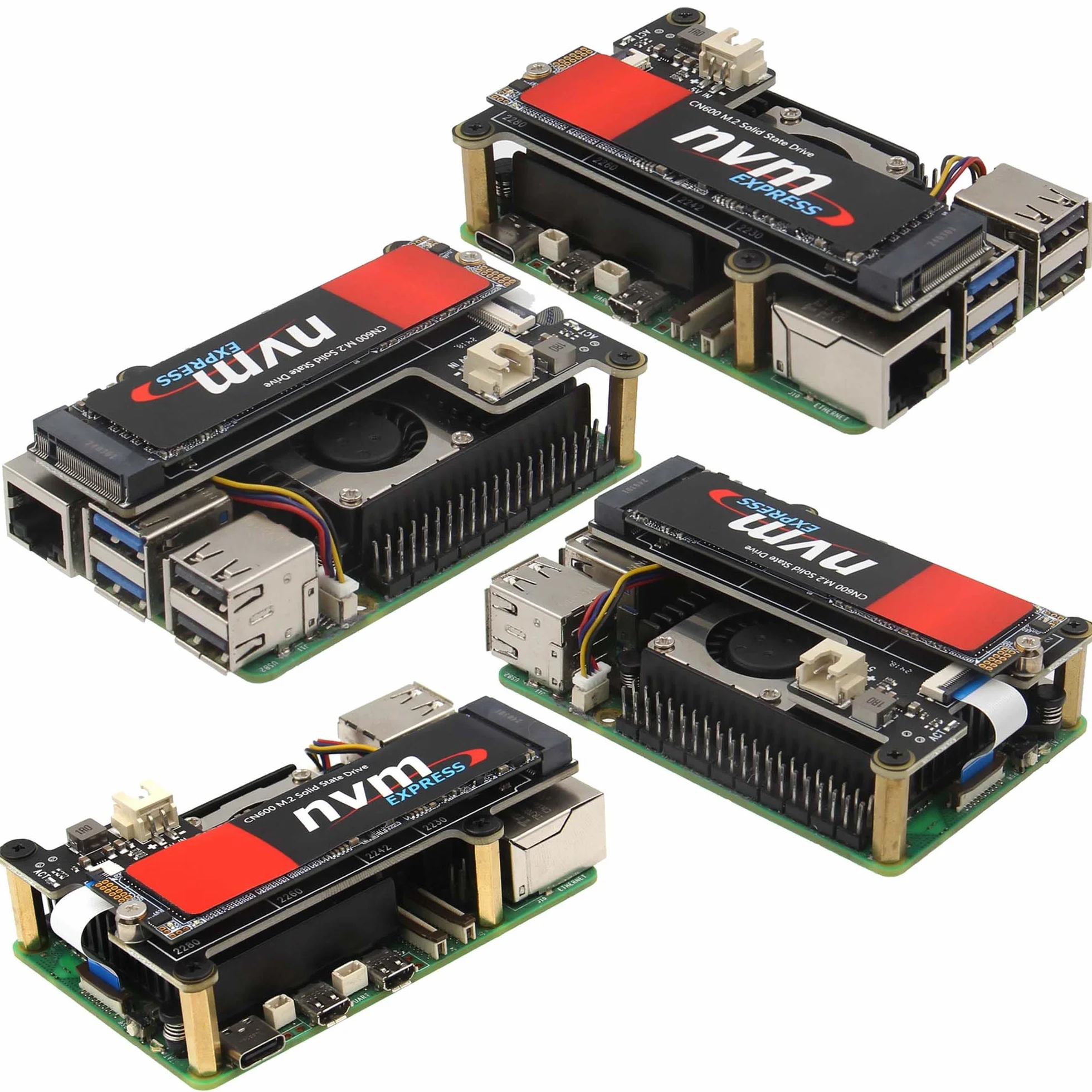 Geekworm X1001 PCIe to M.2 NVMe SSD PIP PCIe Peripheral Board for Raspberry Pi 5