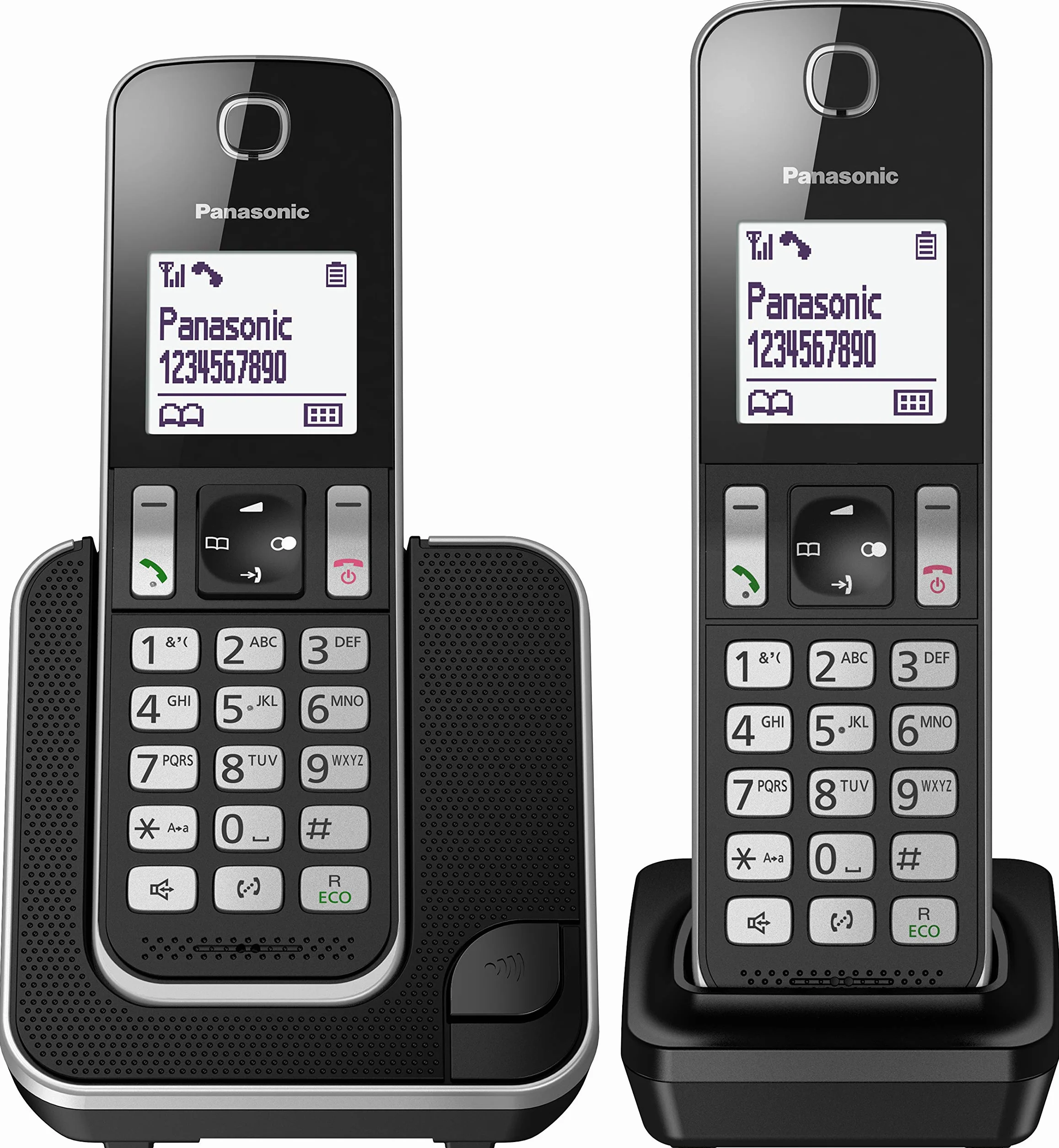 Panasonic KT-TGD312 - telefony (DECT, biurko, czarny, LCD, AAA, polifoniczne)