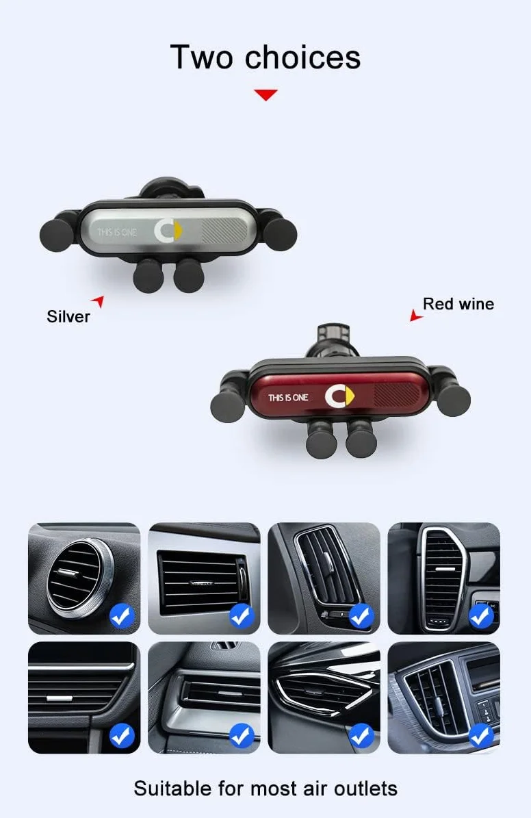 Uchwyt na telefon komórkowy mechaniczna blokada grawitacyjna samochodowy klips na wylot powietrza uchwyt nawigacyjny do telefonu komórkowego do Smart 451 453 Fortwo Forfour samochodowy uchwyt na
