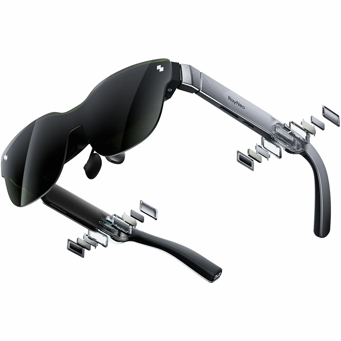 RayNeo Okulary Air 3s AR/XR, wyświetlacz 510.5 cm 120 Hz FHD HueView, przenośne okulary wideo AR do gier do iPhone'a 16/15, Android, Mac, Switch, PS5, Steam Deck