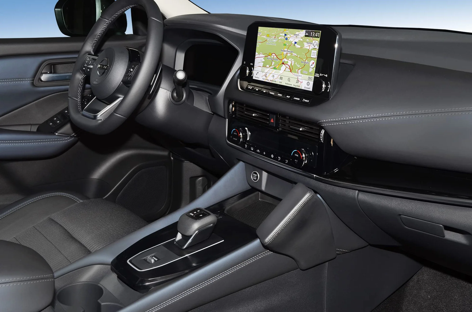 KUDA Uchwyt na telefon komórkowy 3895 pasuje do Nissan Qashqai od 2021 uchwyt telefon sztuczna skóra czarny