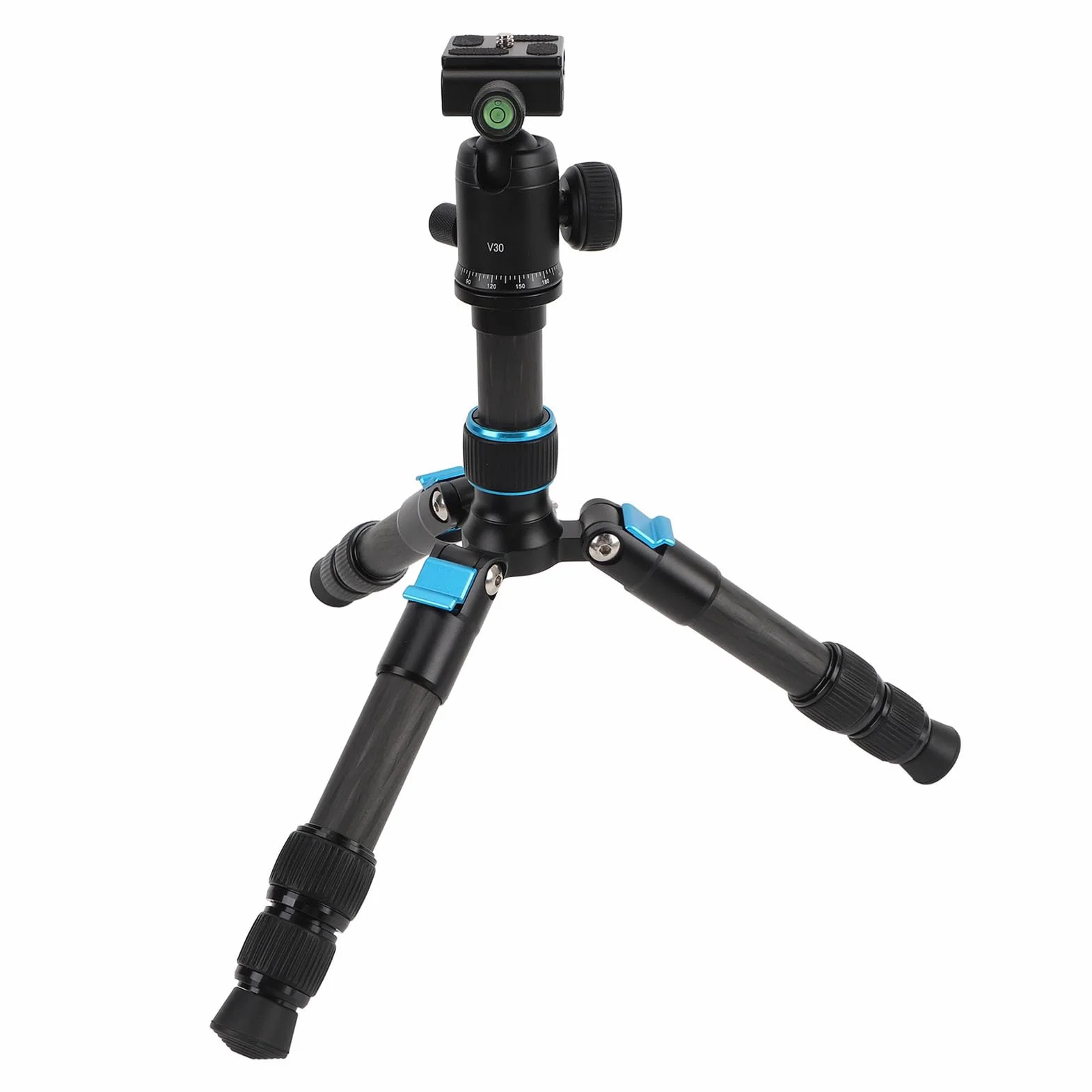Statyw do Aparatu Stacjonarnego Wysuwana Głowica Kulowa z Włókna Węglowego Mini Statyw do Aparatu DSLR 360° Zapewniający elastyczność