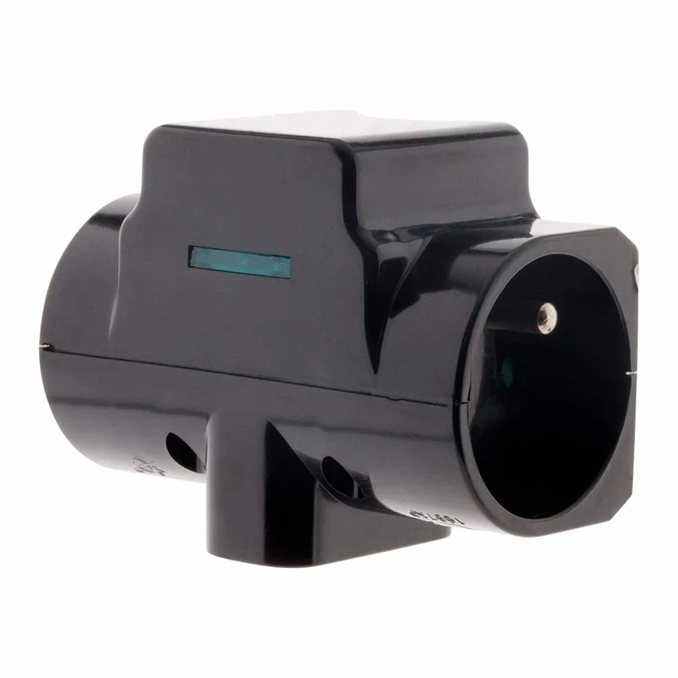 Zenitech - Listwa potrójne gniazdo natynkowe z ochroną przeciwprzepięciową - 2x16A 2P+T + 1x6A 2P - Czarna