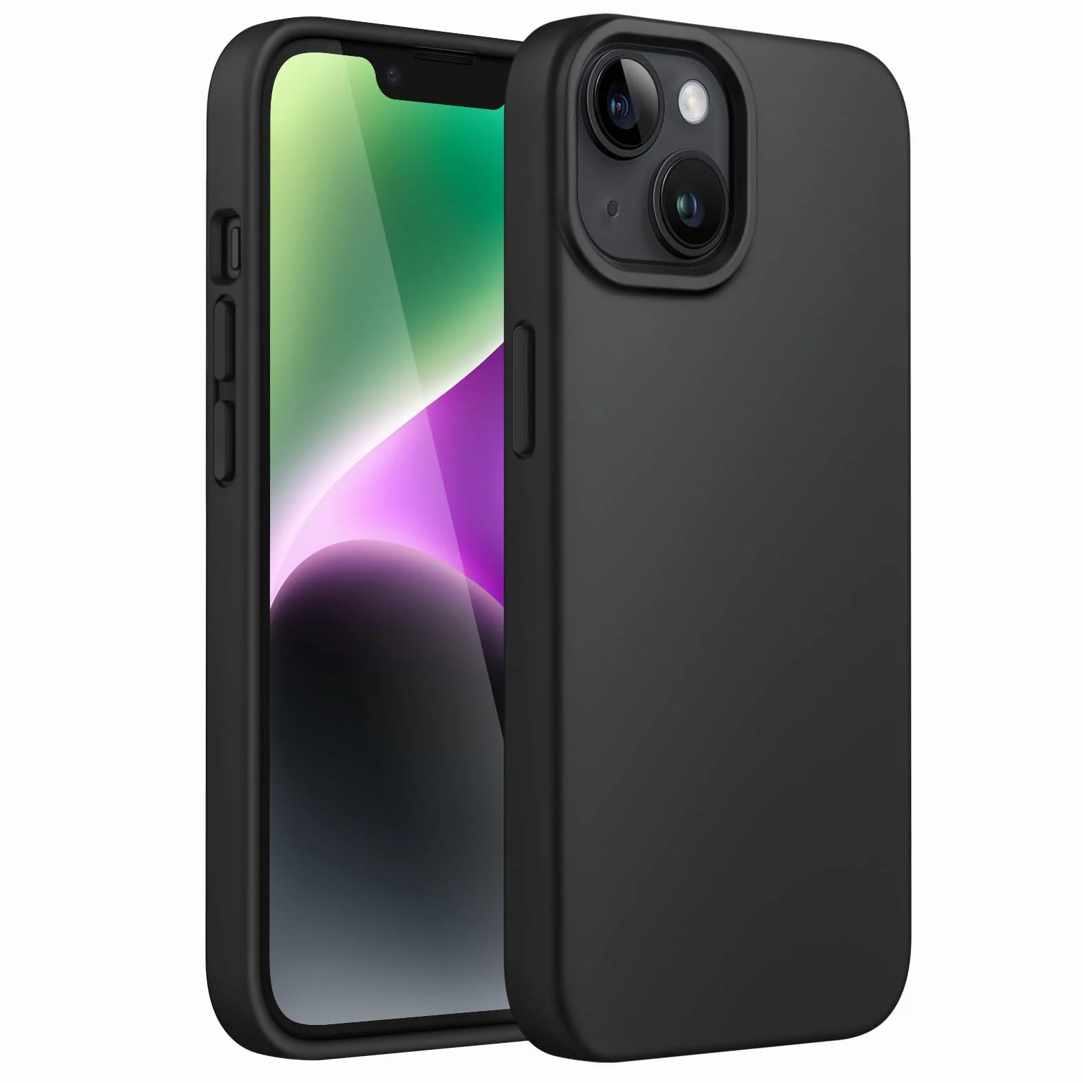 JETech Etui iPhone 14 6,1 Cala Silikonowe Odporny na Wstrząsy Czarny