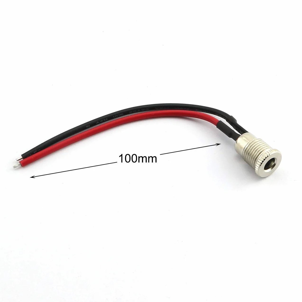 RUNCCI-YUN Gniazdo zasilania DC 5,5 x 2,1 mm 10 A ze złączem montażowym, żeńskie gniazdo do montażu na panelu z kablem i wtyczką typu barrel jack
