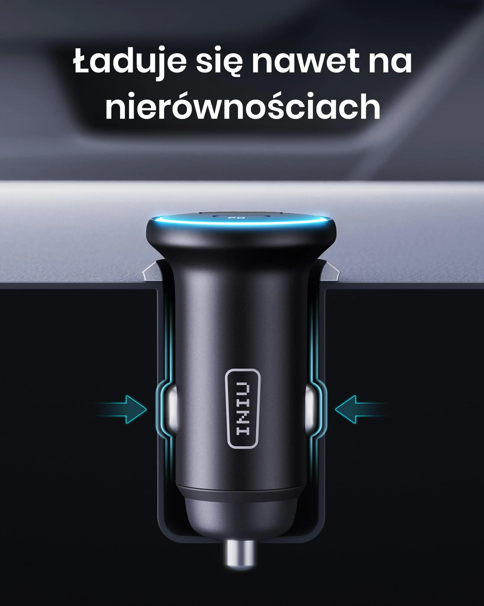 INIU Ładowarka samochodowa, ładowarka USB do zapalniczki samochodowej łącznie 66 W [USB C 36 W+A 30 W] gniazdo USB 12 V, szybkie ładowanie PD3.0 ładowarka samochodowa metalowy adapter do iPhone'a 16