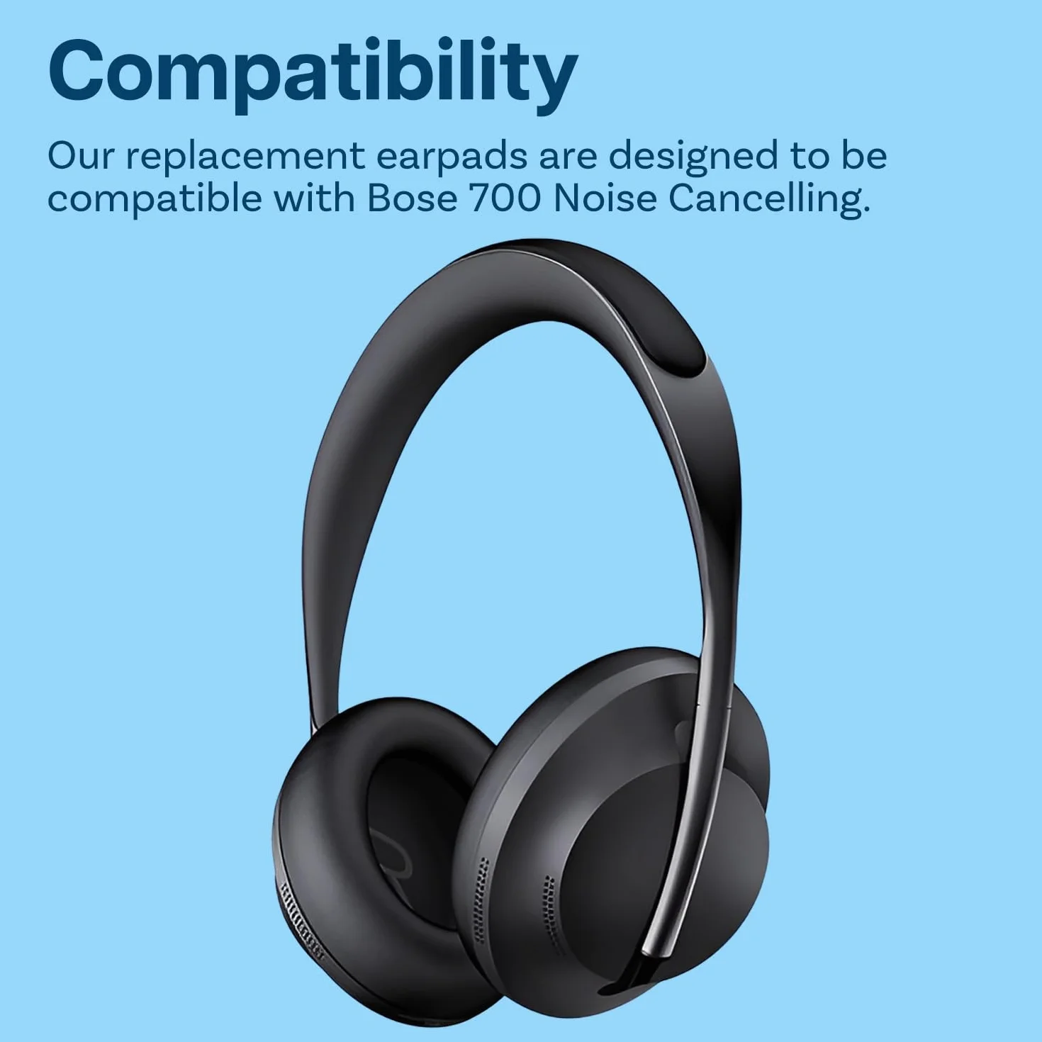 Bose NC700 Nausznik Chłodząco-żelowy Czarny Noise Isolation Pady