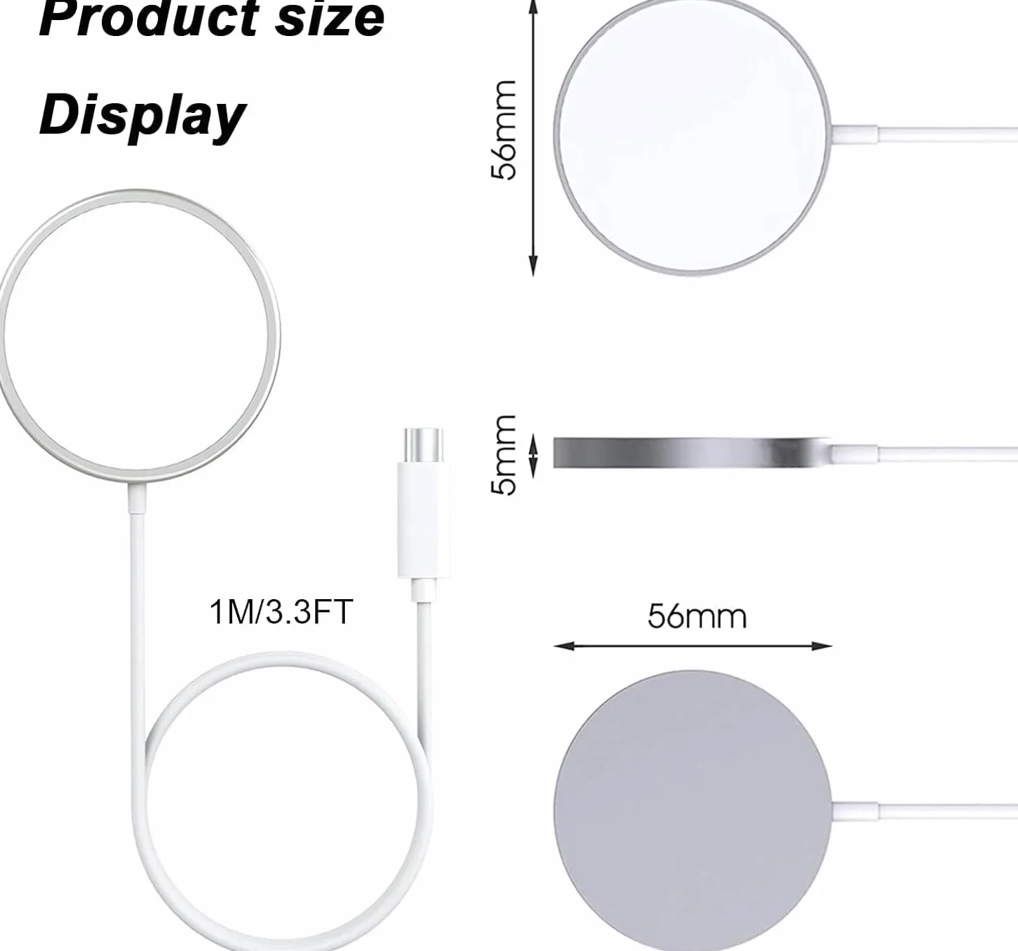 Magnetyczna bezprzewodowa ładowarka do iPhone'a, 15 W, szybkie ładowanie bezprzewodowe, kompatybilna z iPhone 16 15 14 13 12 11 Pro Max Mini Series, do AirPods 2/3/Pro, bezprzewodowa ładowarka
