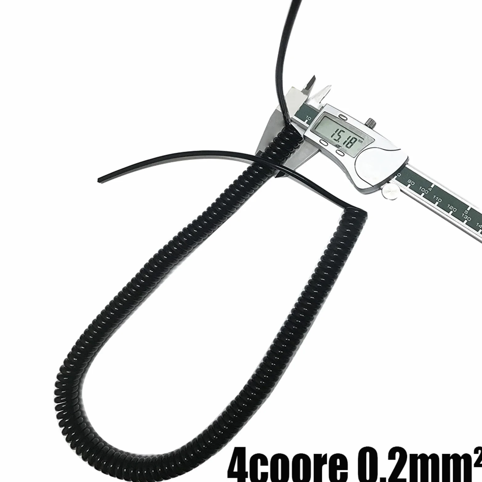 Zwinięty przedłużacz 0,2 mm 2 kwadratowy elektryczny wielordzeniowy drut miedziany 2p-10 rdzeniowy spiralny kabel teleskopowy(7core 0.2 Square)