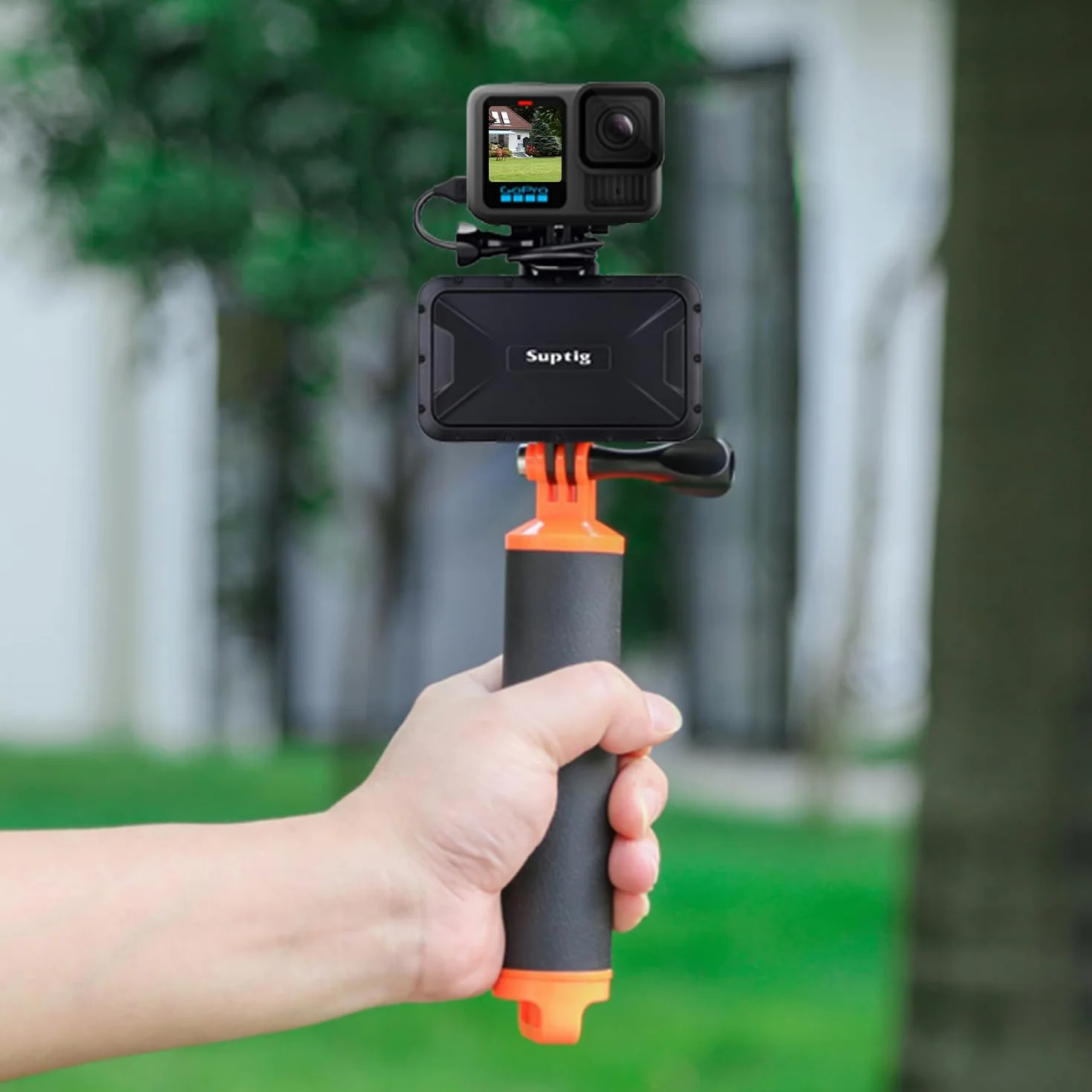 Suptig Przenośna ładowarka, wodoodporna bateria zewnętrzna 7800 mAh, kompatybilna z GoPro Hero13 Hero12 Hero12 Hero11 Hero10 Hero9 Hero8 Hero7 Hero6 Hero5 Hero4 Hero Session DJI Osmo AKASO