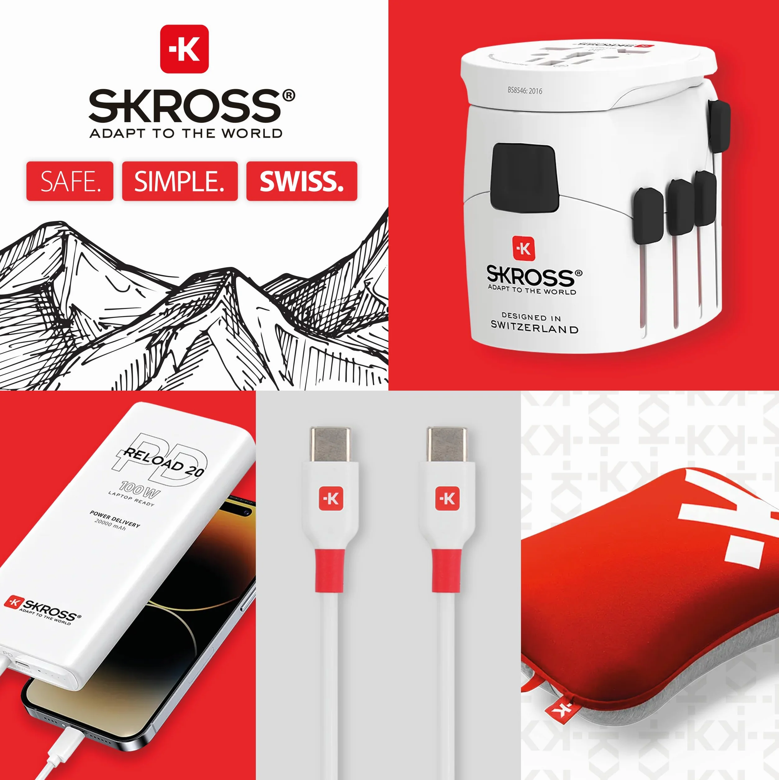 Skross 1.103145 adapter podróżny Pro