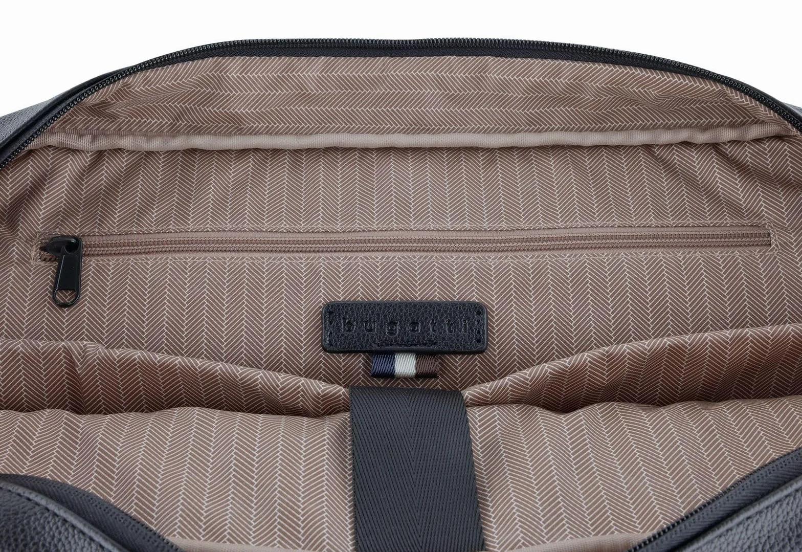 bugatti Rico aktówka, elegancka torba biznesowa z kieszenią na laptopa 15", czarna, czarny, Mittelgroße