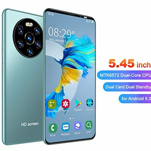 Odblokowany telefon komórkowy Mate40 Pro,dla Androida 6 5,45 cala HD Full Screen Dual SIM 3G Smartphone,dwurdzeniowy procesor,1GB+8GB,bateria 2200mAh,podwójne kamery,rozpoznawanie twarzy(Zielony)
