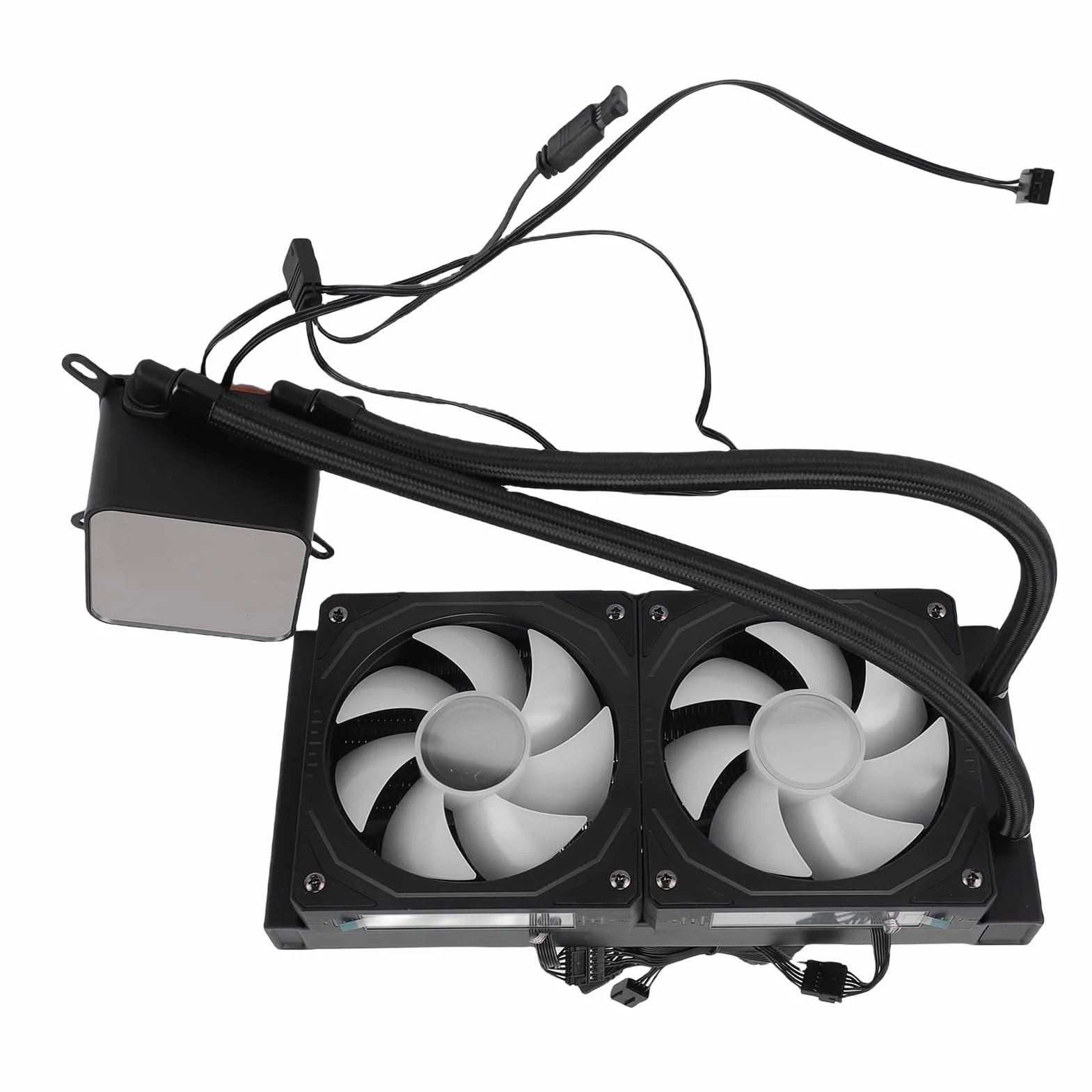 Bewinner Płynna Chłodnica Procesora Bewinner ARGB z 2,2-calowym Ekranem LCD, Systemem Chłodzenia wodą AIO 240 Mm, Wentylatorami PWM z regulacją Temperatury dla LGA 1700/1851/1200/115X i (BLACK)