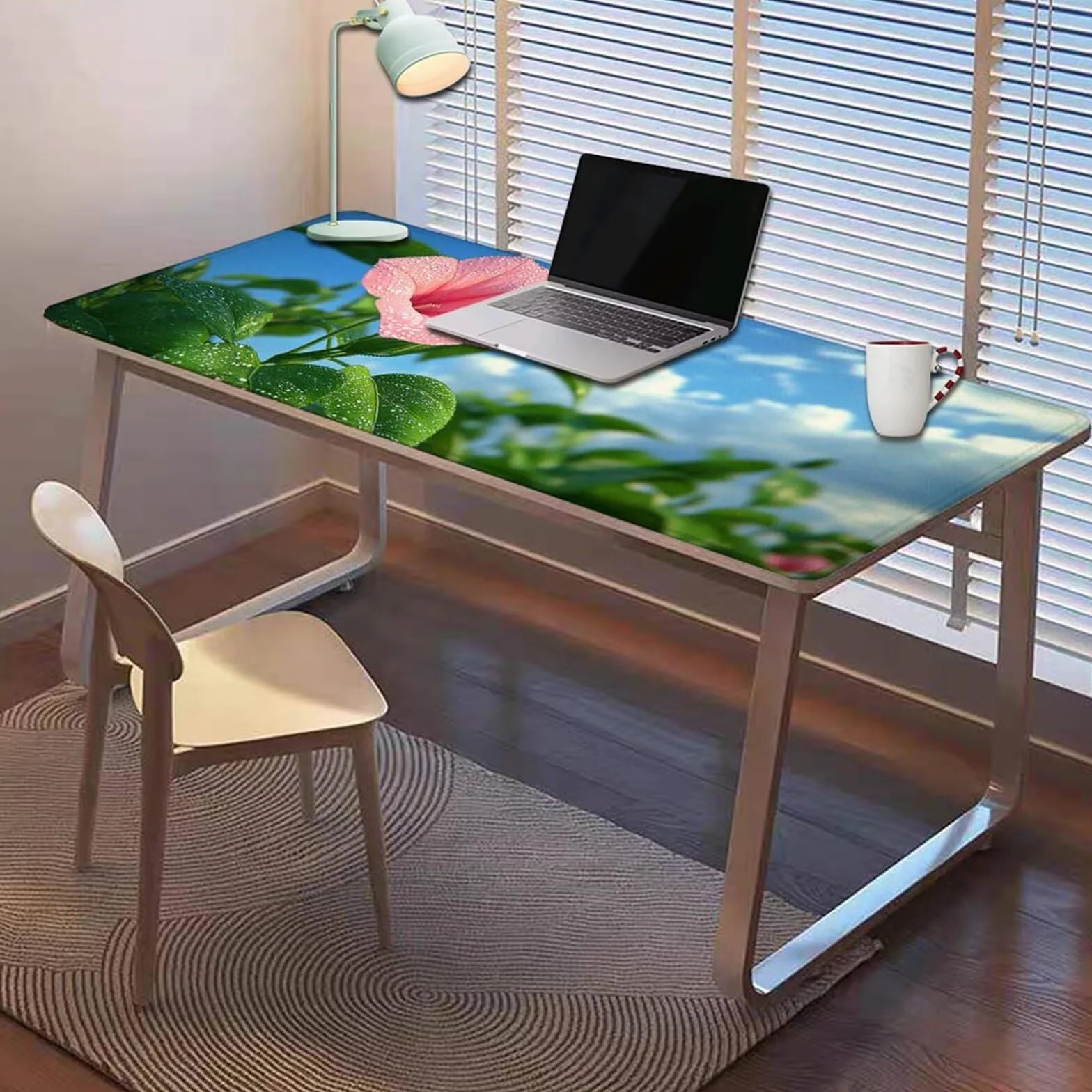Gamingowa podkładka pod mysz 1200 x 600 x 3 mm, XXL, wodoszczelna, odporna na ścieranie, z przyszytymi krawędziami, niebieska, podkładka na biurko, poprawia prędkość i precyzję pod laptopa, komputer