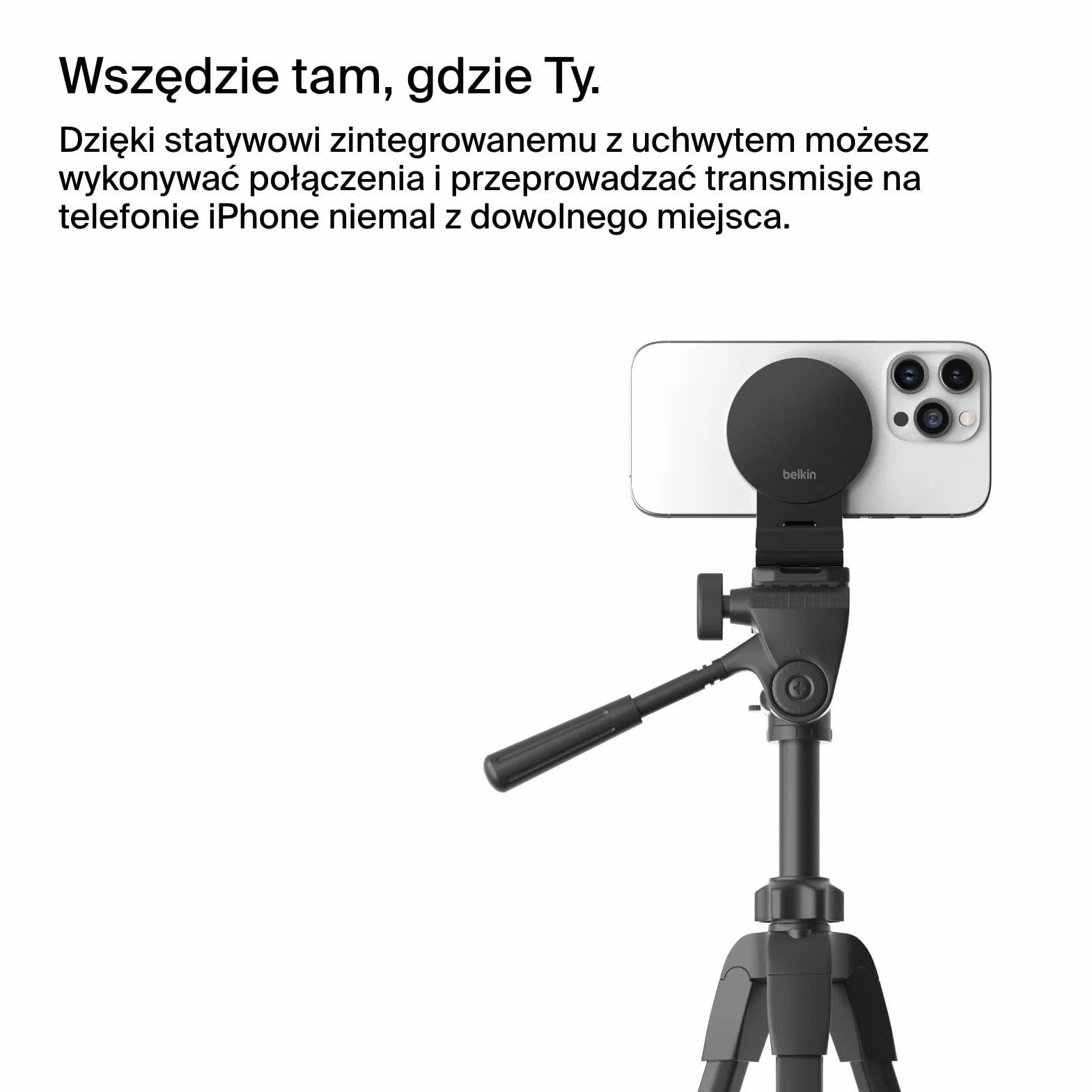 Belkin Uchwyt na kamerę ciągłą MagSafe do komputerów stacjonarnych i wyświetlaczy Mac, kompatybilny z iMac 2017 i nowszymi, iMac Pro 2017, Studio Display, Pro Display XDR, iPhone Series