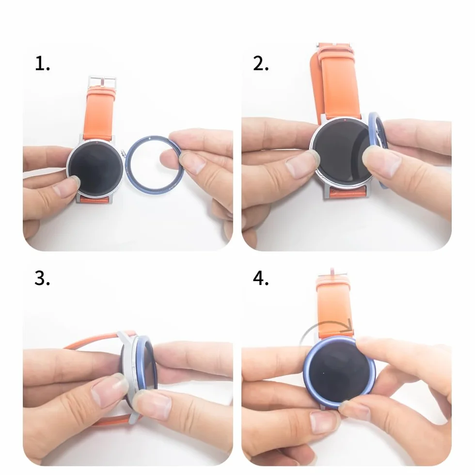 Metalowy pierścień do CMF Watch Pro 2, wymienna rama osłona twarda obudowa smartwatch (niebieski)