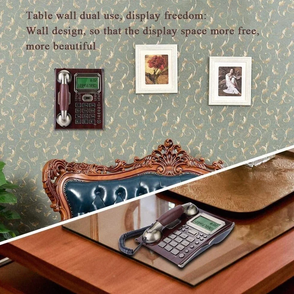Telefon domowy Telefon dla seniorów Telefon stacjonarny Europejski telefon retro Telefon vintage Telefon ścienny Podwójnego zastosowania Telefon stacjonarny z regulacją głośności Wiele bud
