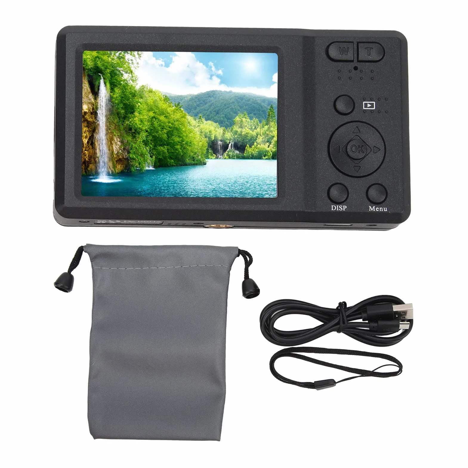 Aparat Cyfrowy Camara Digital 2,7 Cala 4K z 20-krotnym Zoomem Cyfrowym Aparaty Cyfrowe do Podróżowania (BLACK)