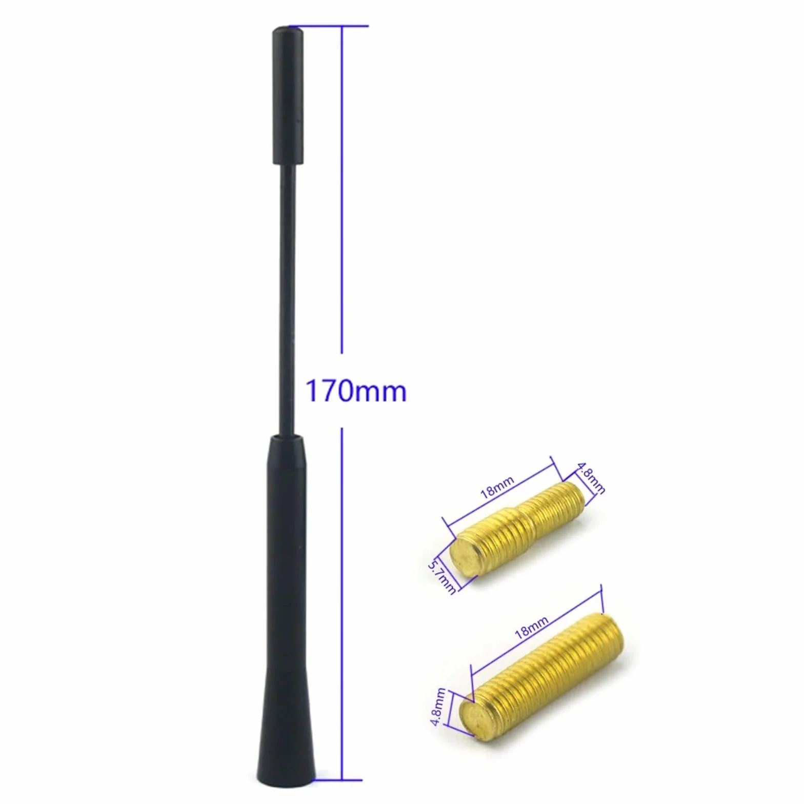 FM antena stereo Antena samochodowa do radia, pasuje do VW, pasuje do BMW, pasuje do Benza, pasuje do Mazdy, pasuje do Audi, pasuje do Toyoty antena radiowa samochodowa(Red,Short)