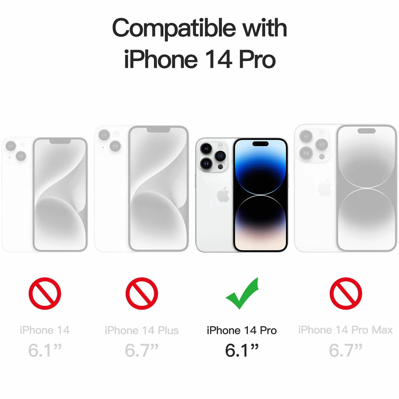 JETech Szkło Hartowane do iPhone 14 Pro 6,1 Cala, 2 Sztuki