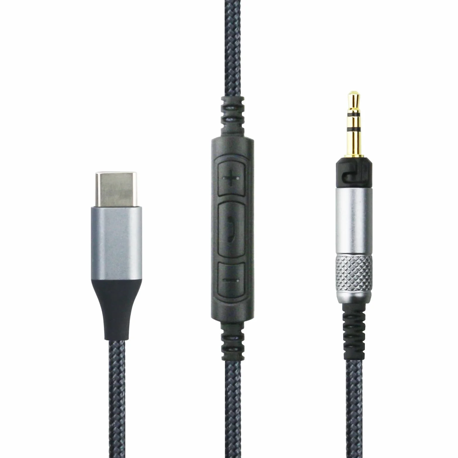 ABLET Kabel audio USB C, kompatybilny ze słuchawkami Sennheiser HD598, HD598SE, HD560s, HD598Cs HD599, zdalny mikrofon głośności, kompatybilny z telefonem Oneplus z systemem Android
