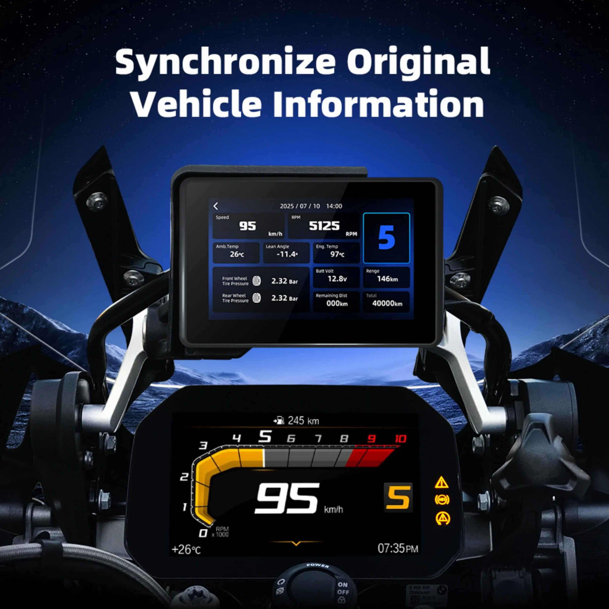 5-calowy ekran CarPlay do motocykla BMW, sterowanie Wonder Wheel, CANBUS Plug & Play, bezprzewodowy Apple CarPlay i Android Auto, wodoodporny ekran GPS
