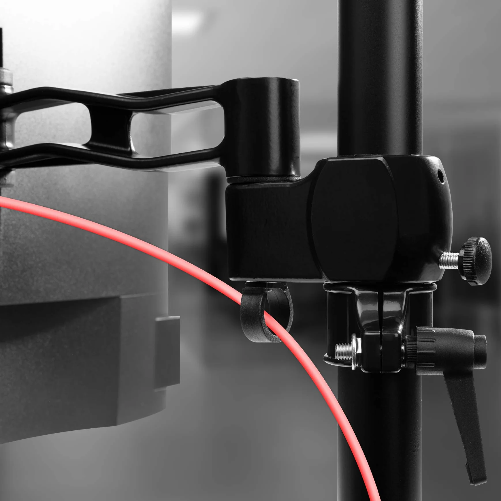 Duronic DM35V2X2 Ramię do 2 monitorów komputerowych z rozszerzeniem | Pionowy podwójny ergonomiczny przegubowy ekran PC | VESA 75 100 | Regulowana wysokość | Obrotowy nachylony | VESA 75 100 Ergonomiczna przegubowa podstawka na biurko z pionowym wyświetla