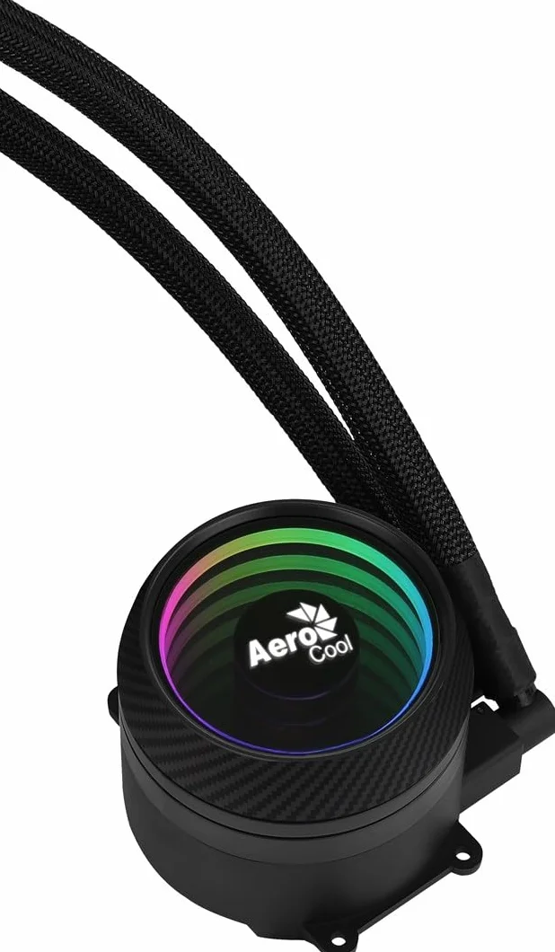 Aerocool MIRAGEL360, Chłodzenie Cieczą CPU, 3 Wentylatory ARGB 12cm, TDP 550W, Czarny