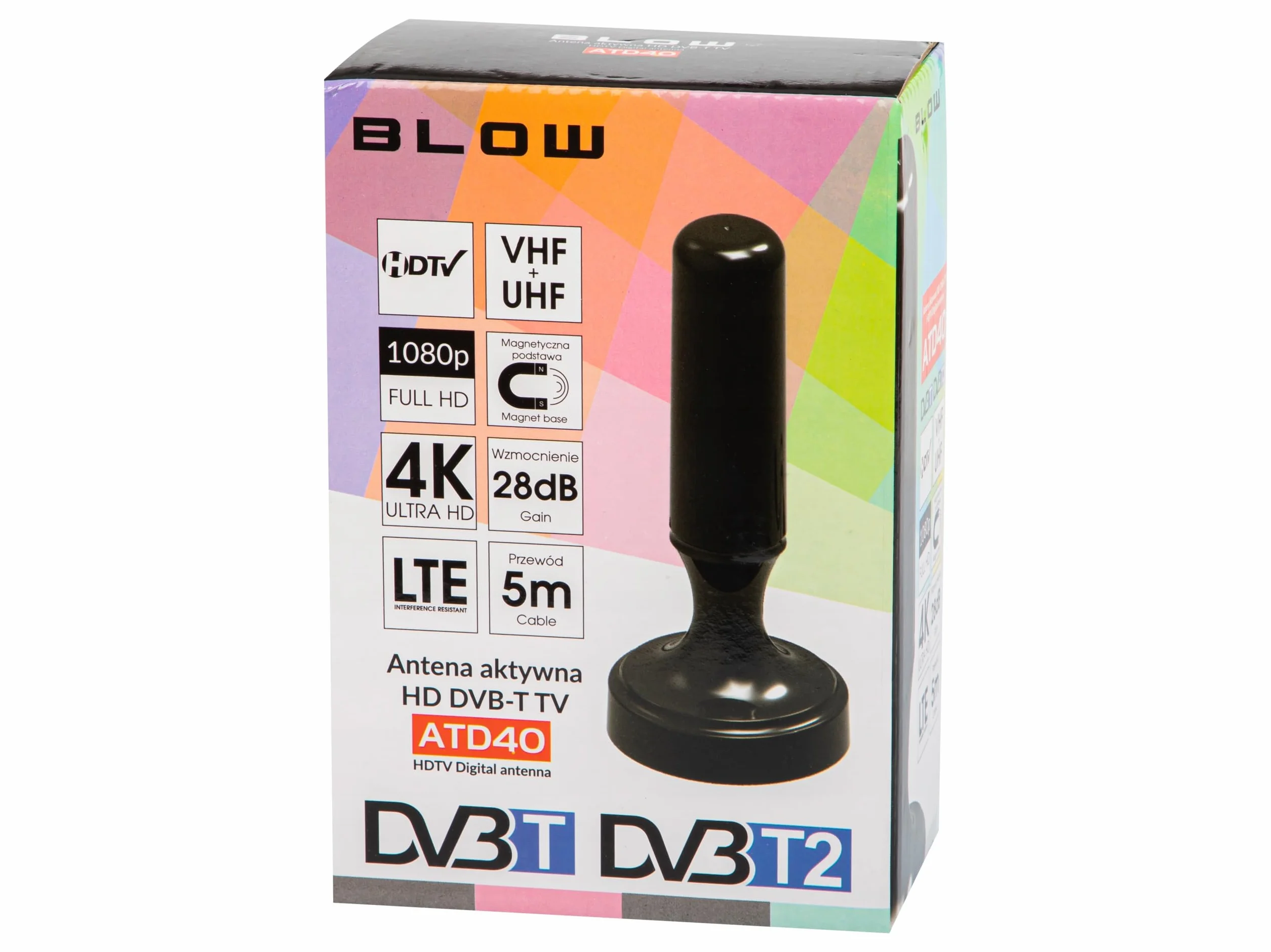 BLOW Antena aktywna DVB-T BLOW pokojowa TV 4K MUX-8 LTE