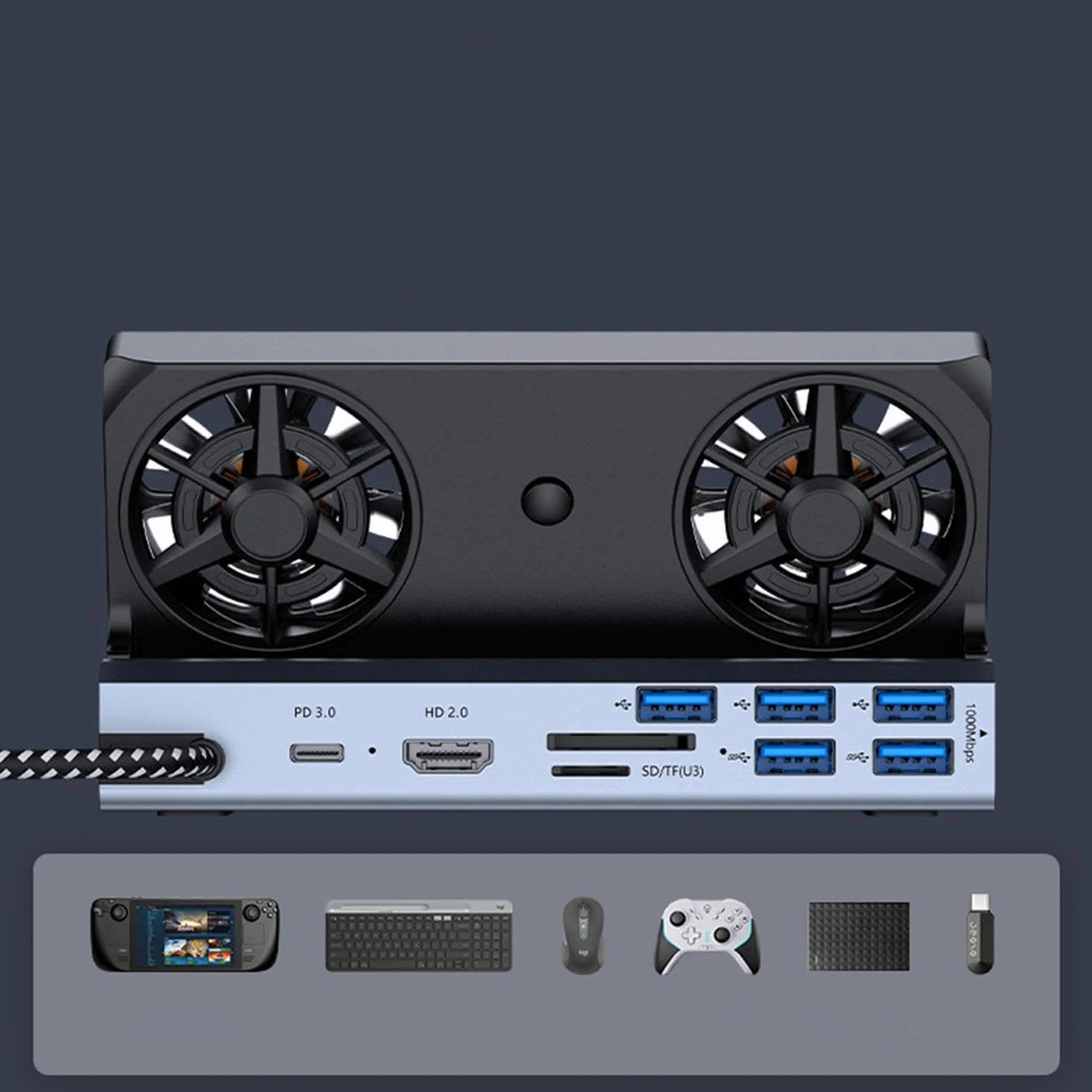 Stacja dokująca podstawka pod telewizor 10 w 1 uchwyt na piastę dokująca USB C HDMI USB 3.0 ładowarka typu c do konsoli SteamDeck akcesoria do gier