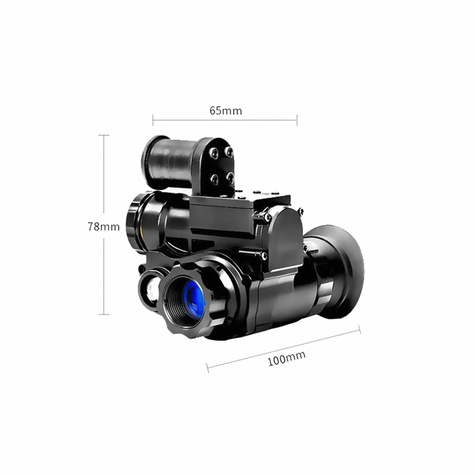 Noktowizor, NVG10 gogle noktowizyjne zielony monokularowy 1080p hełm taktyczny Head Night-Vision Range 200m/656ft do nadzoru myśliwskiego(Without mount)