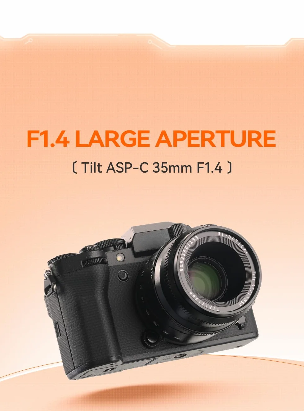 TTartisan 35 mm F1.4 APS-C Tilt obiektyw APS-C do Nikon, duża przysłona i ręczne ustawianie ostrości, kompatybilny z aparatami Nikon Z-Mount Z50, Z50I. Zfc, Z30 itd.