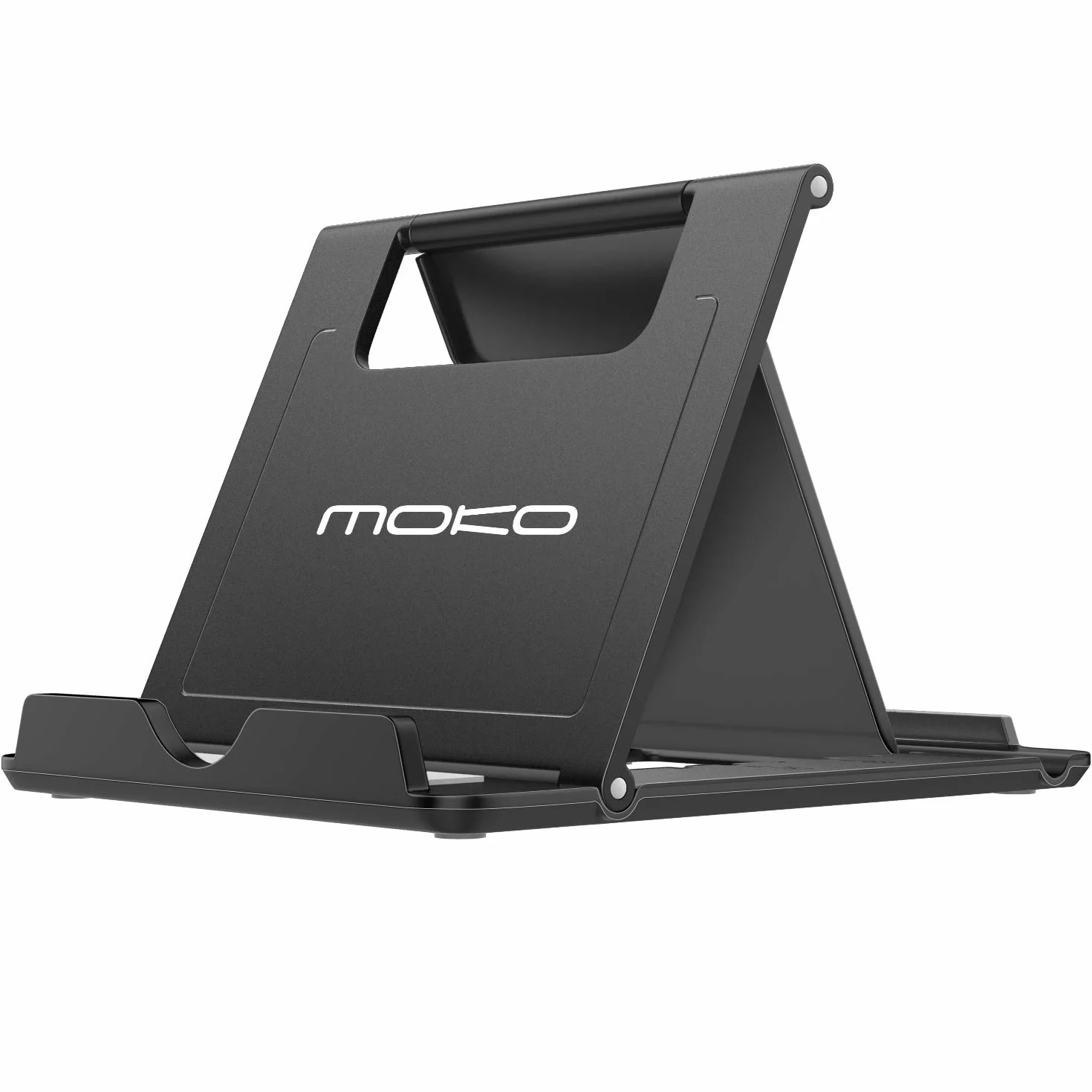 MoKo 6-12.9 Inch Tablet/Phone Holder, Universal Adjustable Stand for iPad 10.2 10th/2022, iPad Pro 11/12.9 2022, iPhone 14/14 Pro/14 Pro Max/13/12/11, iPhone SE, iPad Mini 6/5, Air 5/4/3