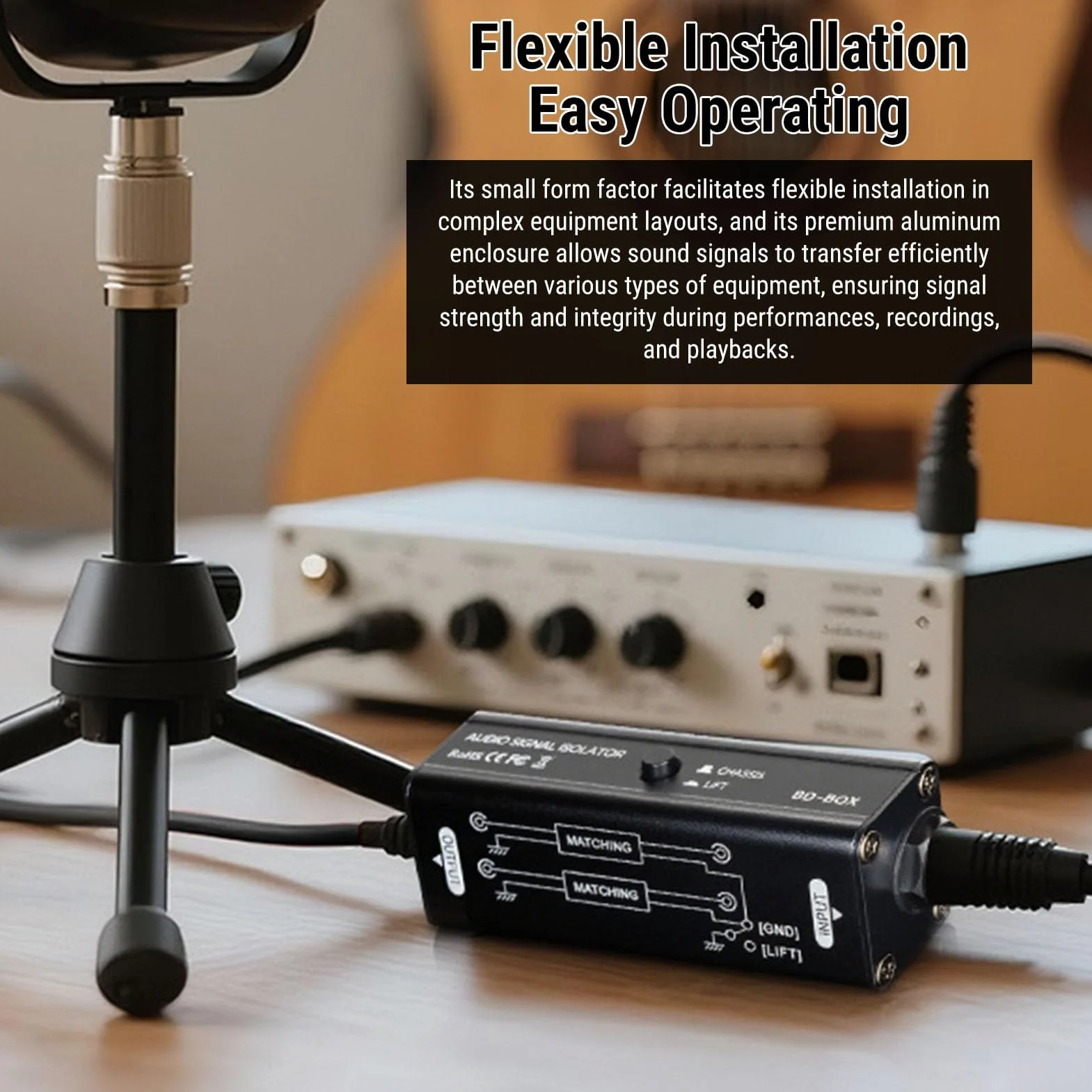 Pasywny Izolator Dźwięku Eliminator Eliminator, Izolator Aluminium Aluminium Aluminium XLR dla Domowego Systemu Stereo, Głośnik, Samochodowe, Zestaw Samochodowy