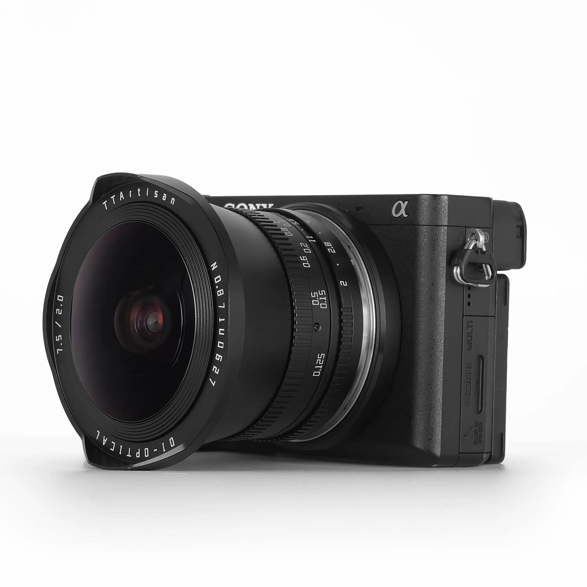 TTARTISAN 7,5mm F2.0 APS-C Obiektyw typu rybie oko z ręcznym ustawianiem ostrości do mocowania Sony E (Bez filtra ND)
