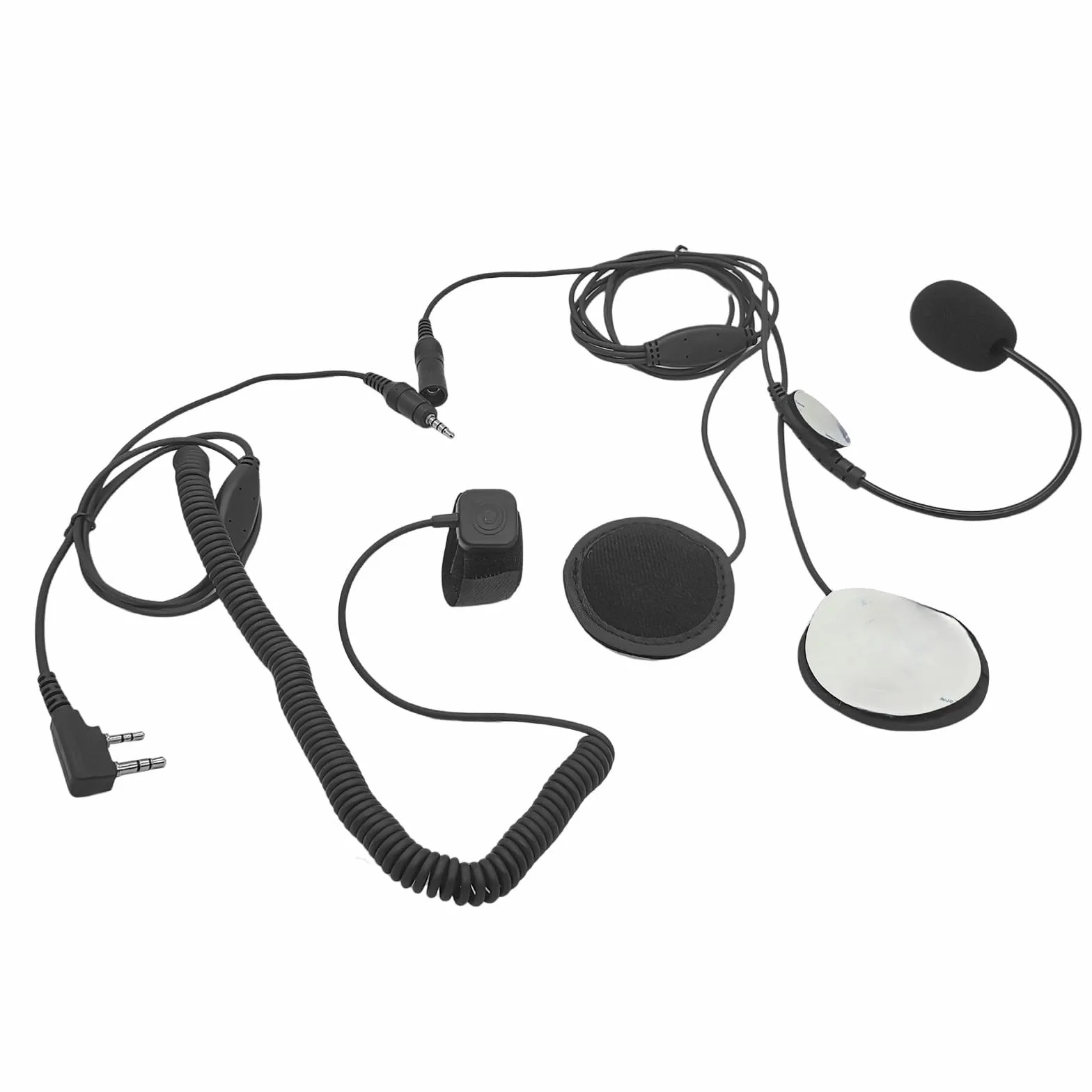 Zestaw słuchawkowy do kasku Walkie Talkie 2-pinowy 2-drożny zestaw radiowy słuchawka mikrofon rower rower pełna twarz motocykl Ptt nausznik do Baofeng Kenwood Retevis uv5r uv-5r uv 5r