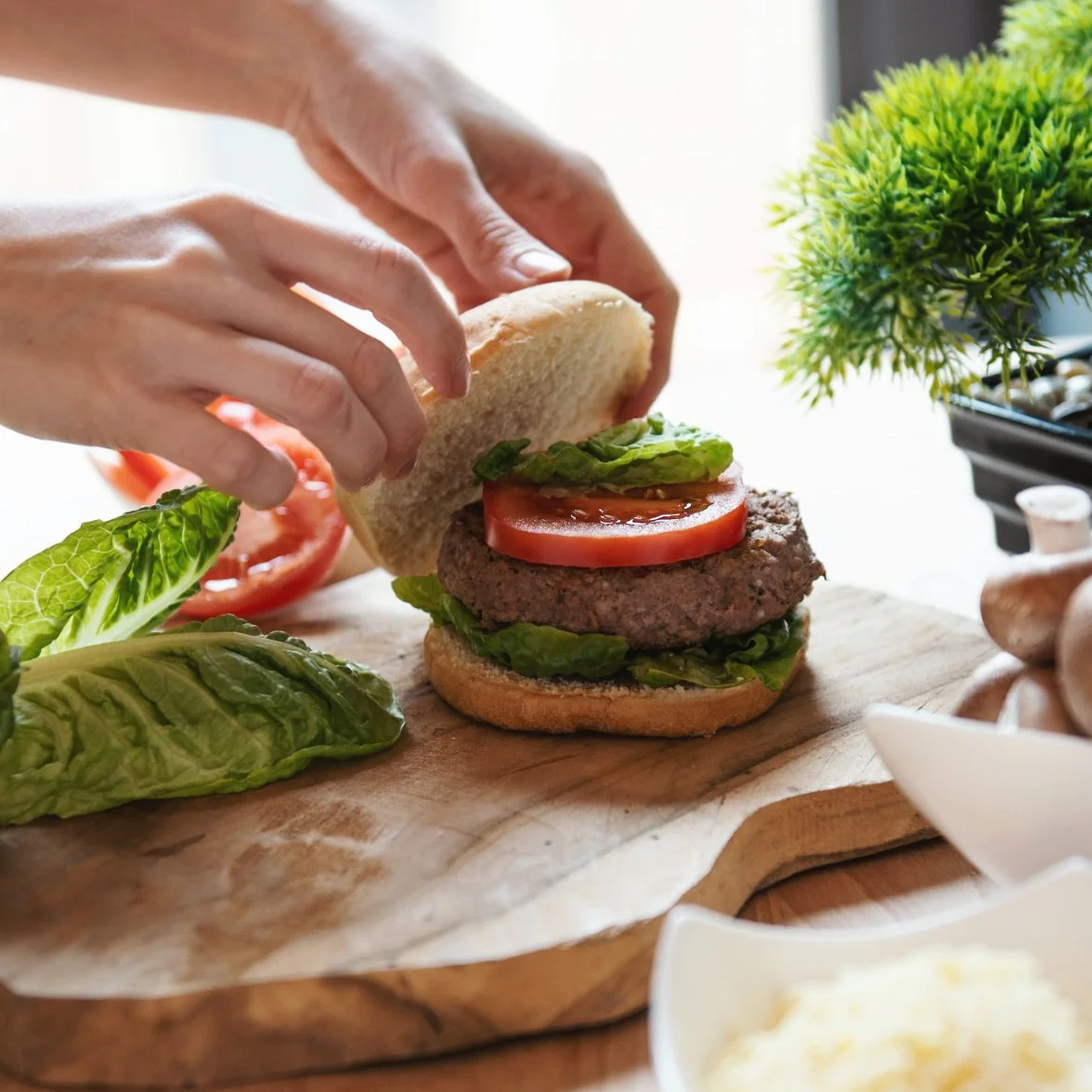 Navaris Zestaw do Hamburgerów 2 w 1 - Wypchany Hamburger na Grill, Piknik