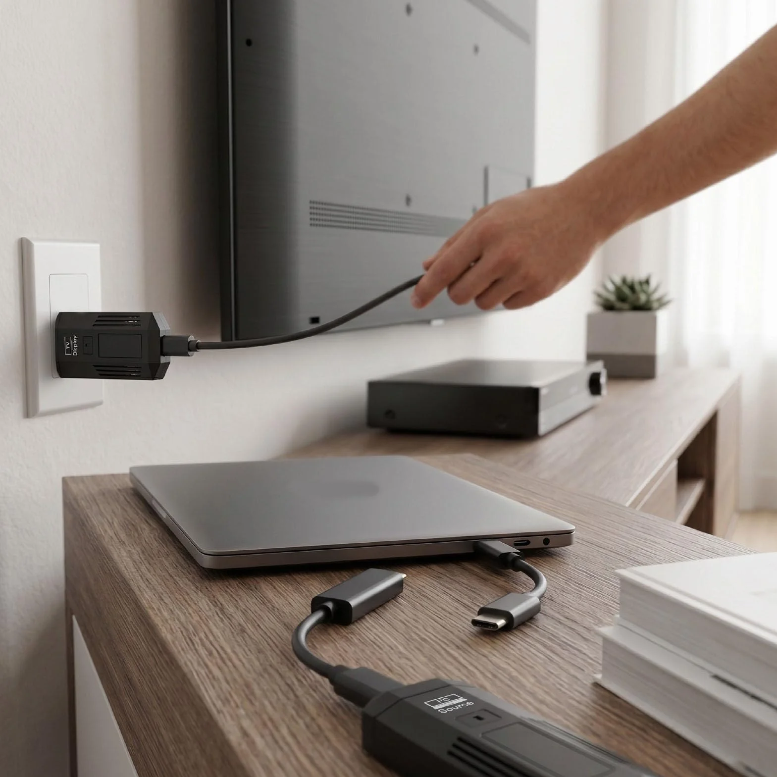 XUMIUZIY Bezprzewodowy Nadajnik i Odbiornik HDMI 50m, 1080P FHD | Dwuzakresowy, bezprzewodowy przedłużacz HDMI 2,4G/5G do przesyłania obrazu i dźwięku z laptopa/komputera/projektora/TV Boxa