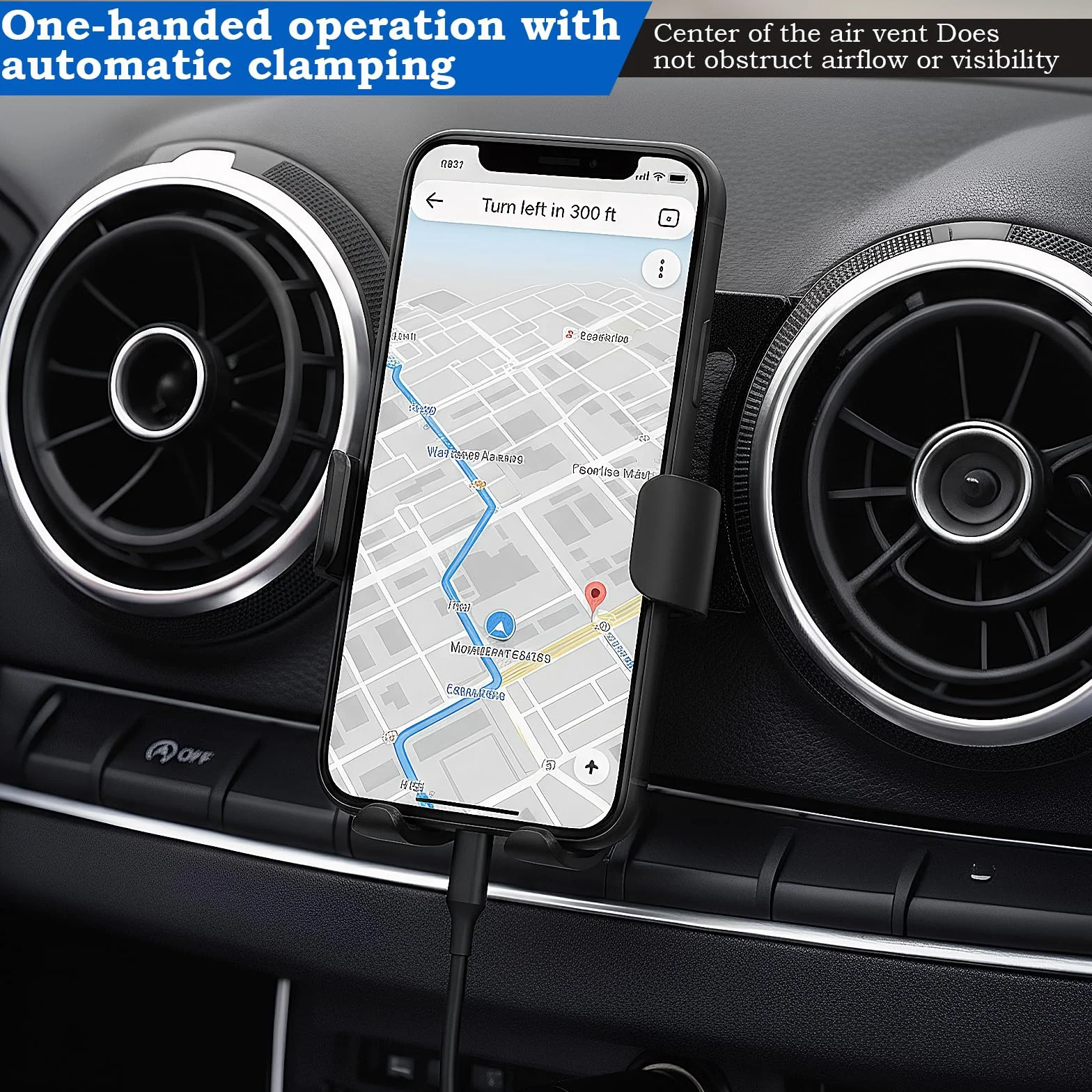 Samochodowy uchwyt na telefon komórkowy obracany 360° kompatybilny z Audi A3 8P S3