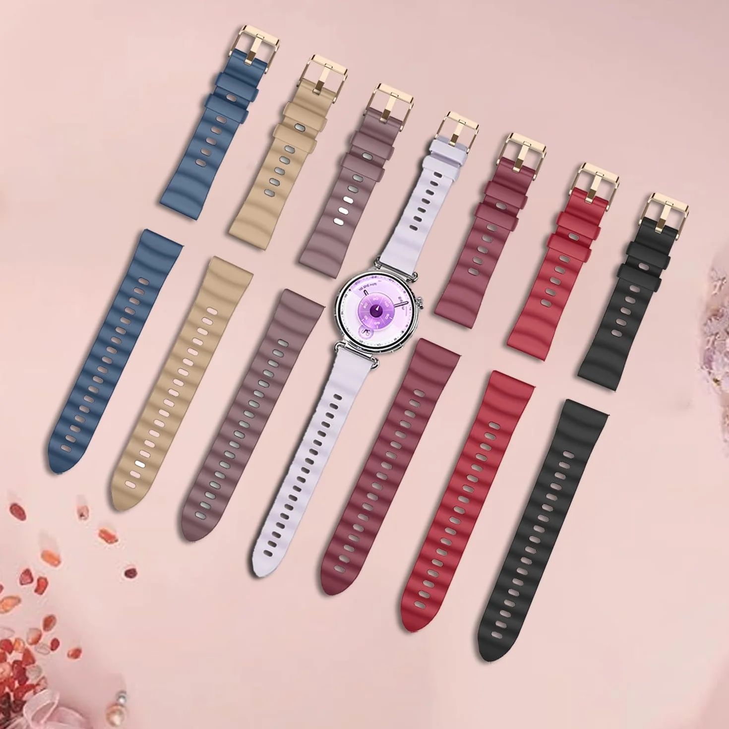 18mm silikonowy szerokości Pasek zegarka Huawei Watch GT6/GT5/GT4 41mm/GT5 Pro 42mm,unisexowy miękki sportowy pasek wymienny z silikonu.
