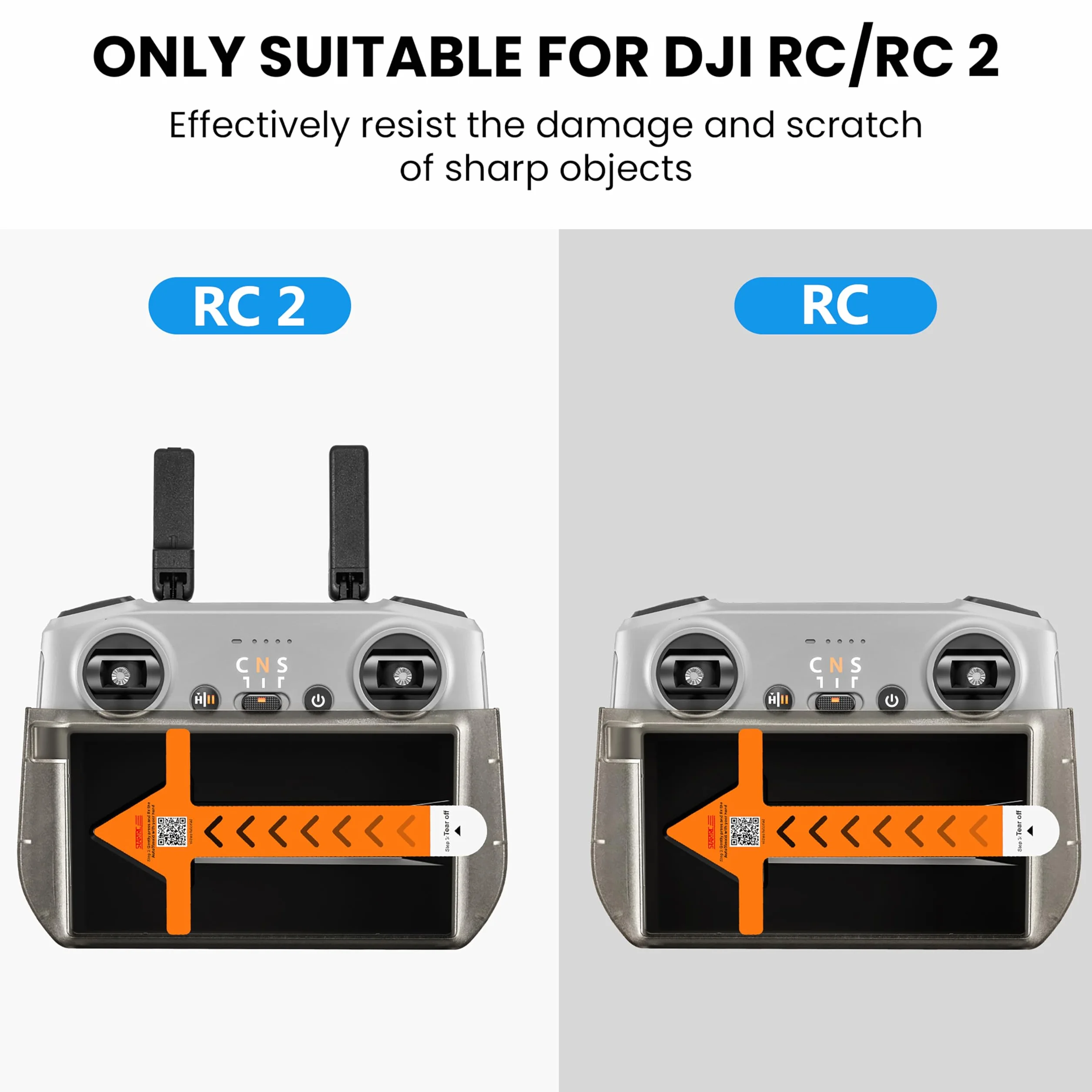 STARTRC Mini 4 Pro folia ochronna na wyświetlacz do DJI RC/RC2, z zestawem do kalibracji samochodu, szkło hartowane HD o twardości 9H, do DJI Mini 4 Pro/Mini 3 Pro/Mini 3 / Mini Air 3S (3 sztuki)