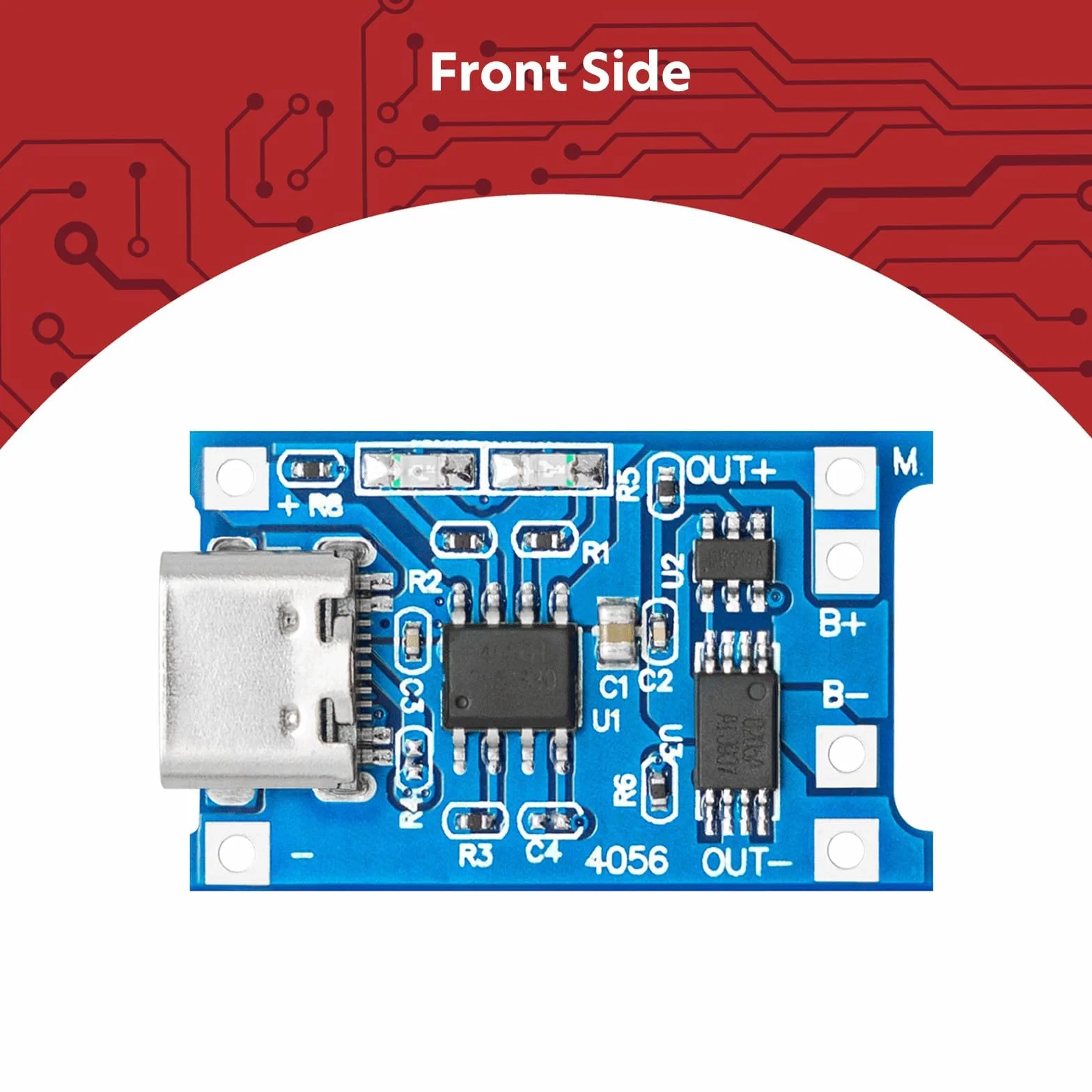 AZDelivery 3 x TP4056 moduł ładowania akumulatora – USB typ C, obwód ochronny, wskaźniki LED – niezbędny do baterii litowo-jonowych lub LiPo