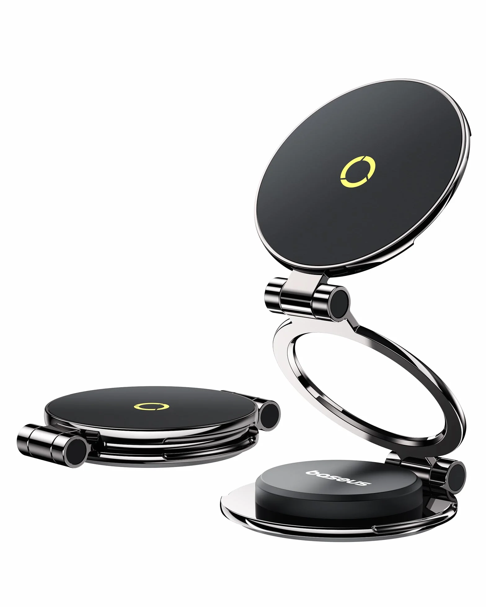 Baseus MagPro II uchwyt samochodowy na telefon komórkowy magnetyczny, [w pełni metalowy] [20x magnesy N56] [obracany o 360° i wysuwany] uchwyt MagSafe na telefon komórkowy, do iPada, iPhone 12-16