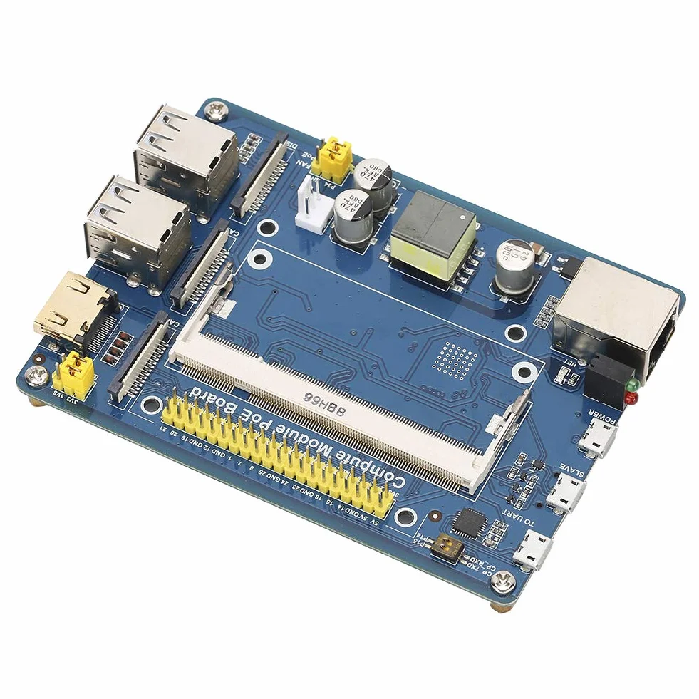 Karta rozszerzeń CM3/3Lite 3/3 z POE, Wydajny Komponent Elektroniczny Zapewniający łatwy Dostęp, Idealna dla Entuzjastów i Hobbystów Majsterkowania, materiał PCB (Karta rozszerzeń modułu