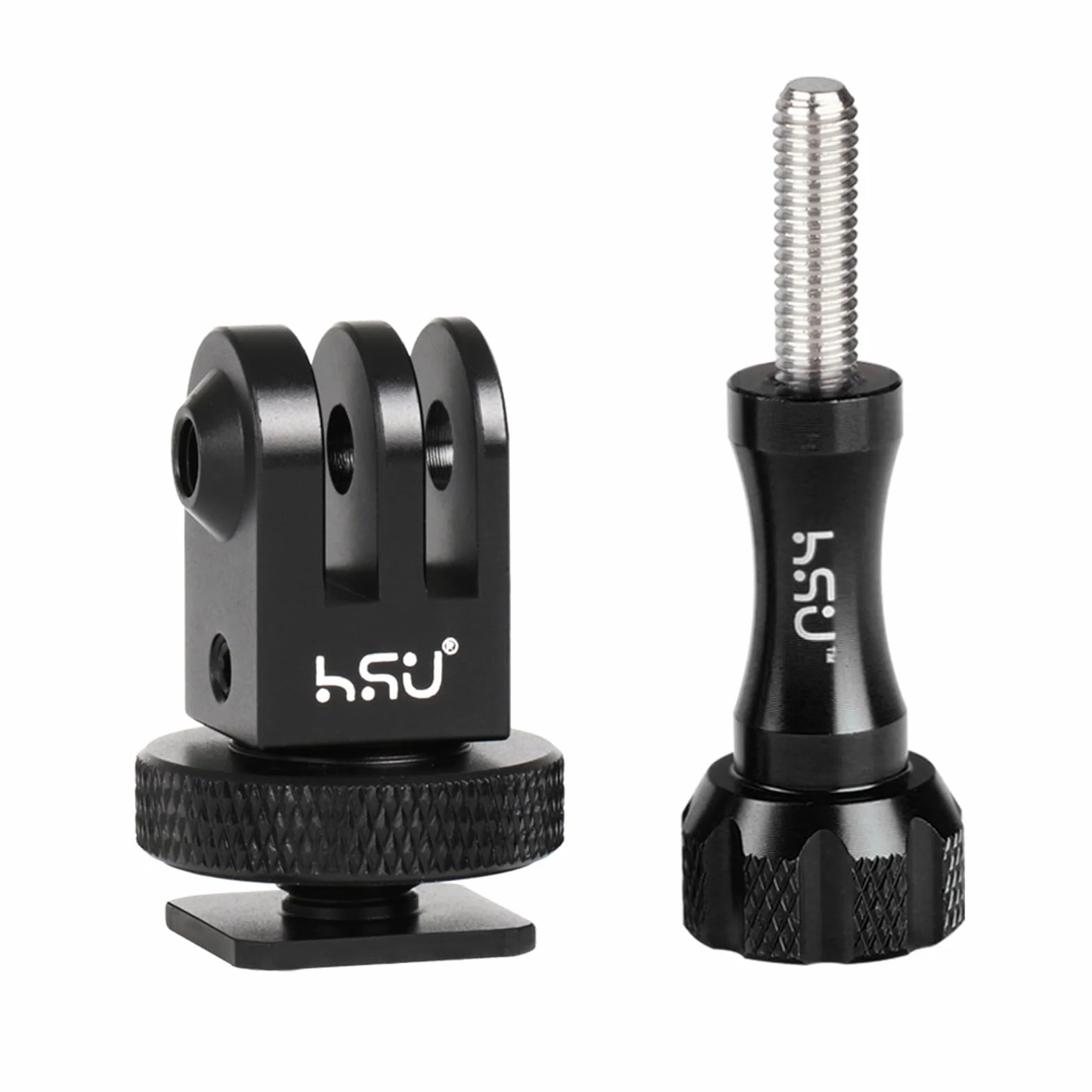 HSU Adapter Cold Shoe ze stopu aluminium do GoPro, adapter montażowy statywu do kamer akcji Hero 12/11/10/9/8/7/6/5/4/3